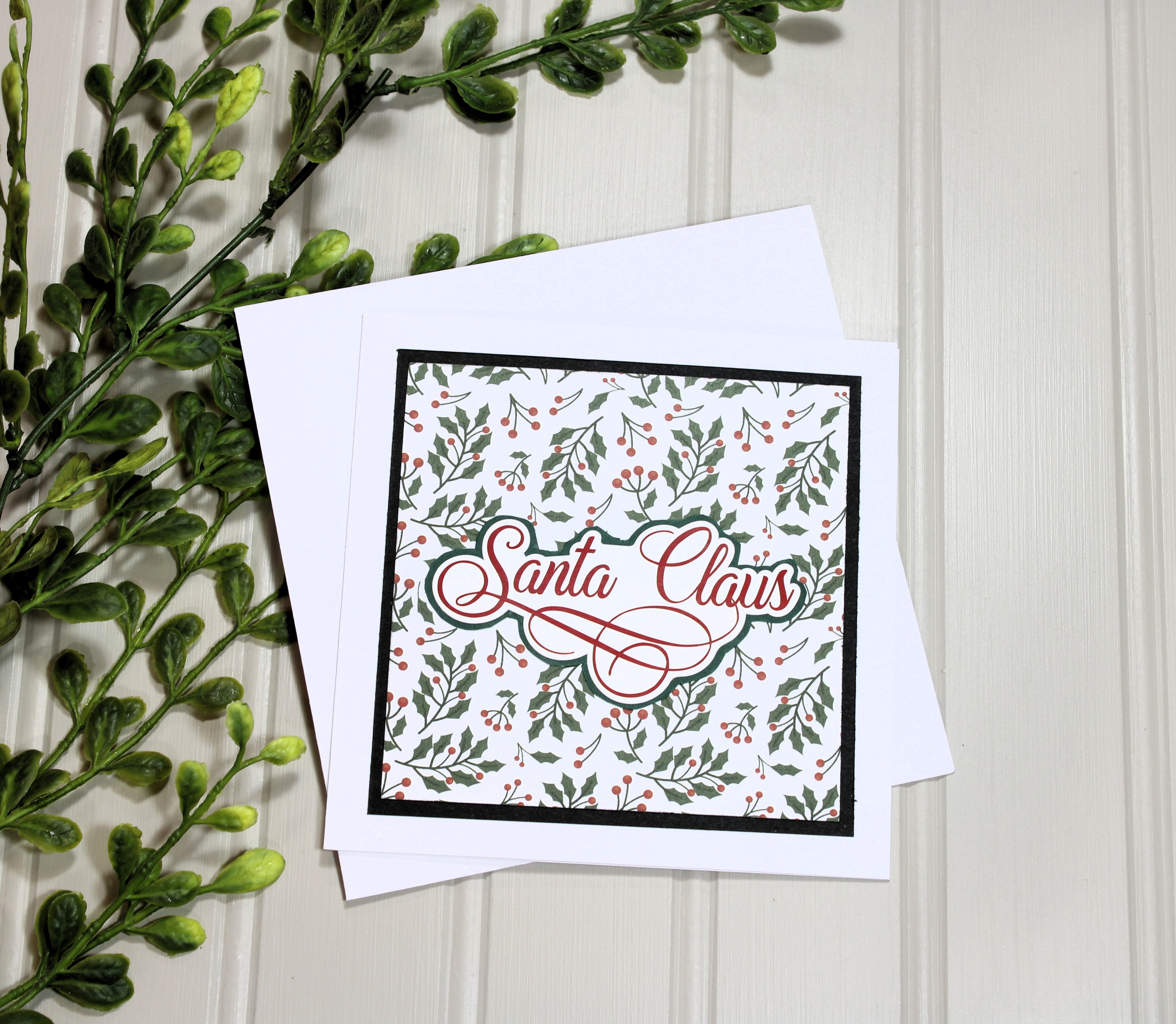 Handmade Christmas 5x5 Card - Santa Claus