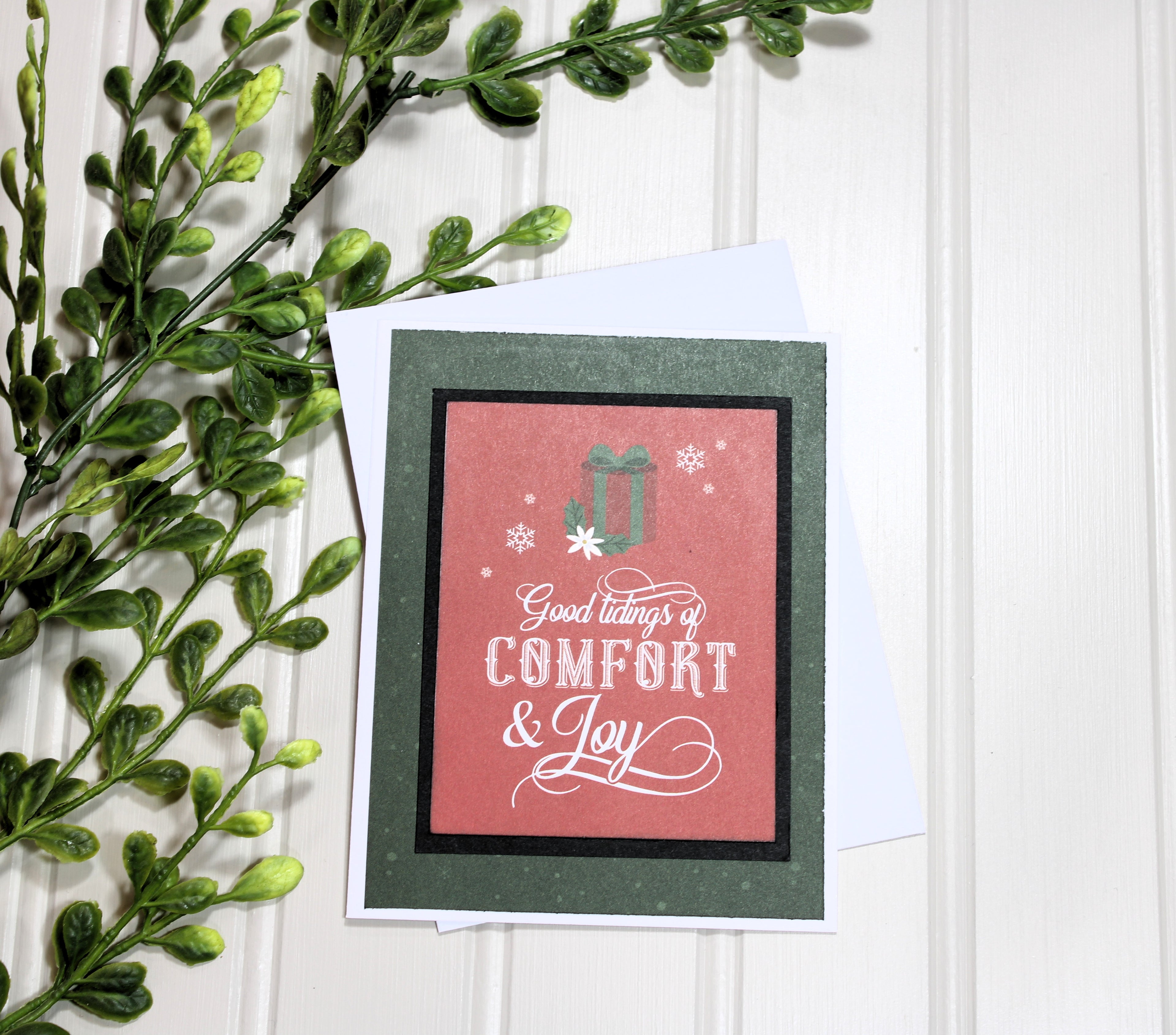 Handmade Christmas 4.25x5.5 (A2) Card - Good Tidings
