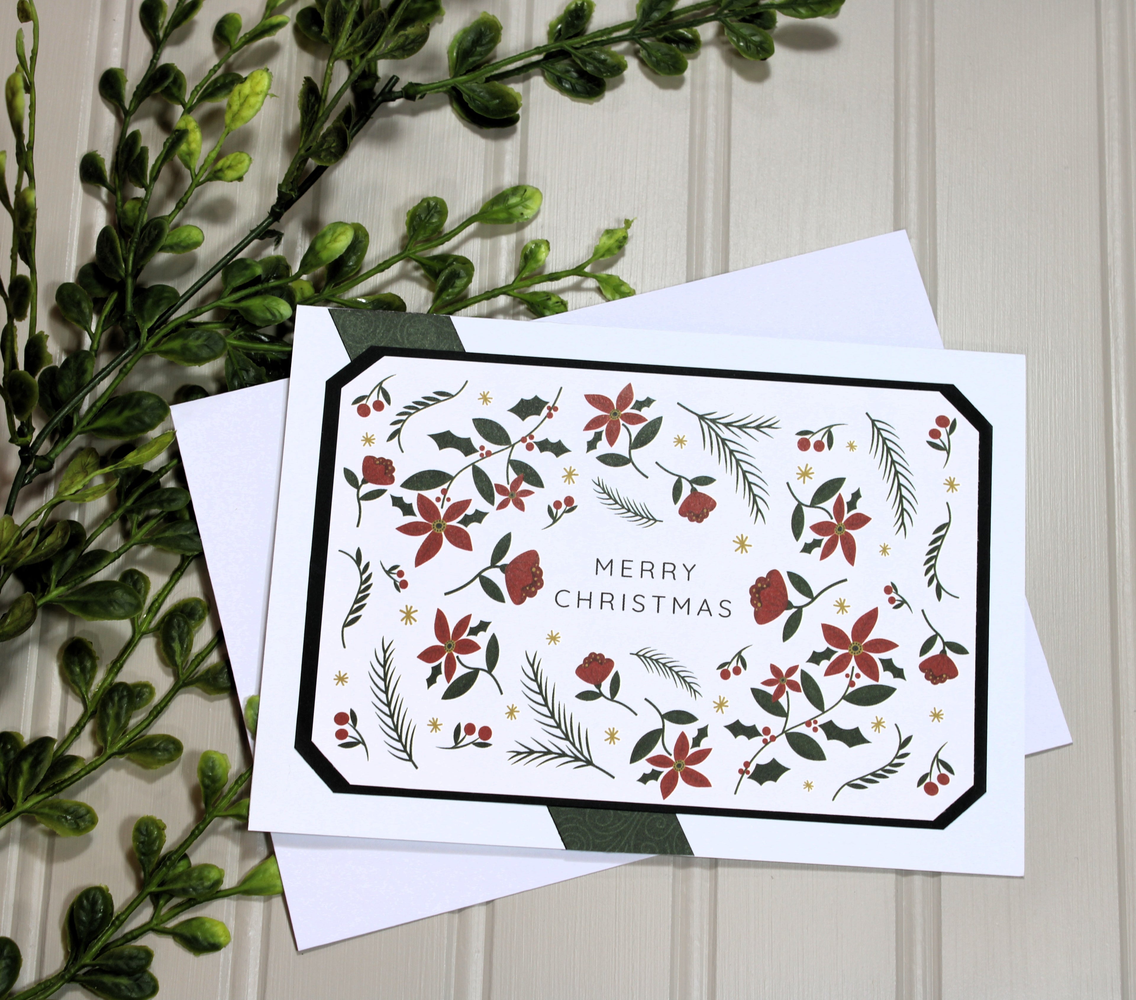 Handmade Christmas 5x7 Card - Merry Christmas