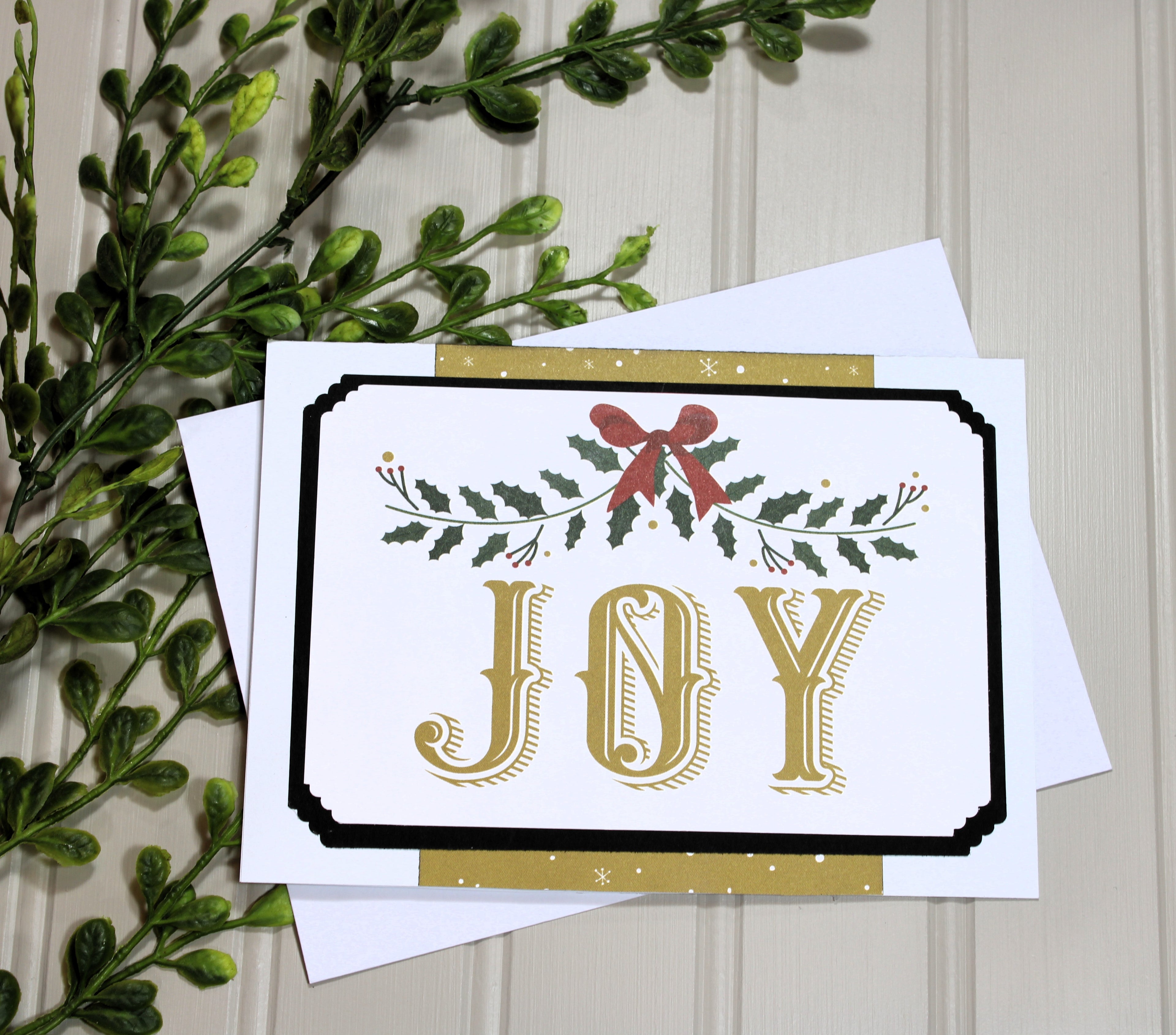 Handmade Christmas 5x7 Card - Joy