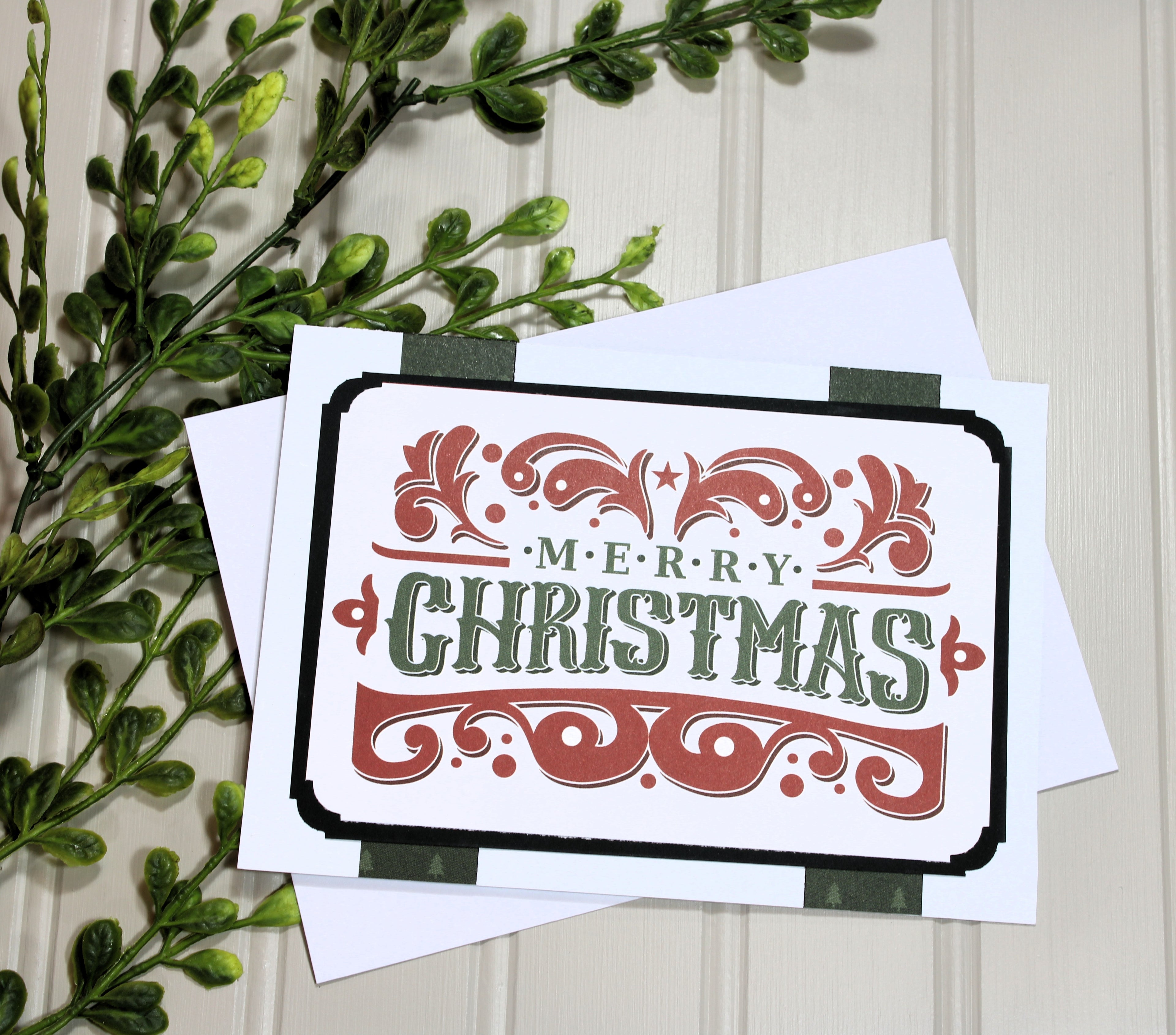 Handmade Christmas 5x7 Card - Merry Christmas