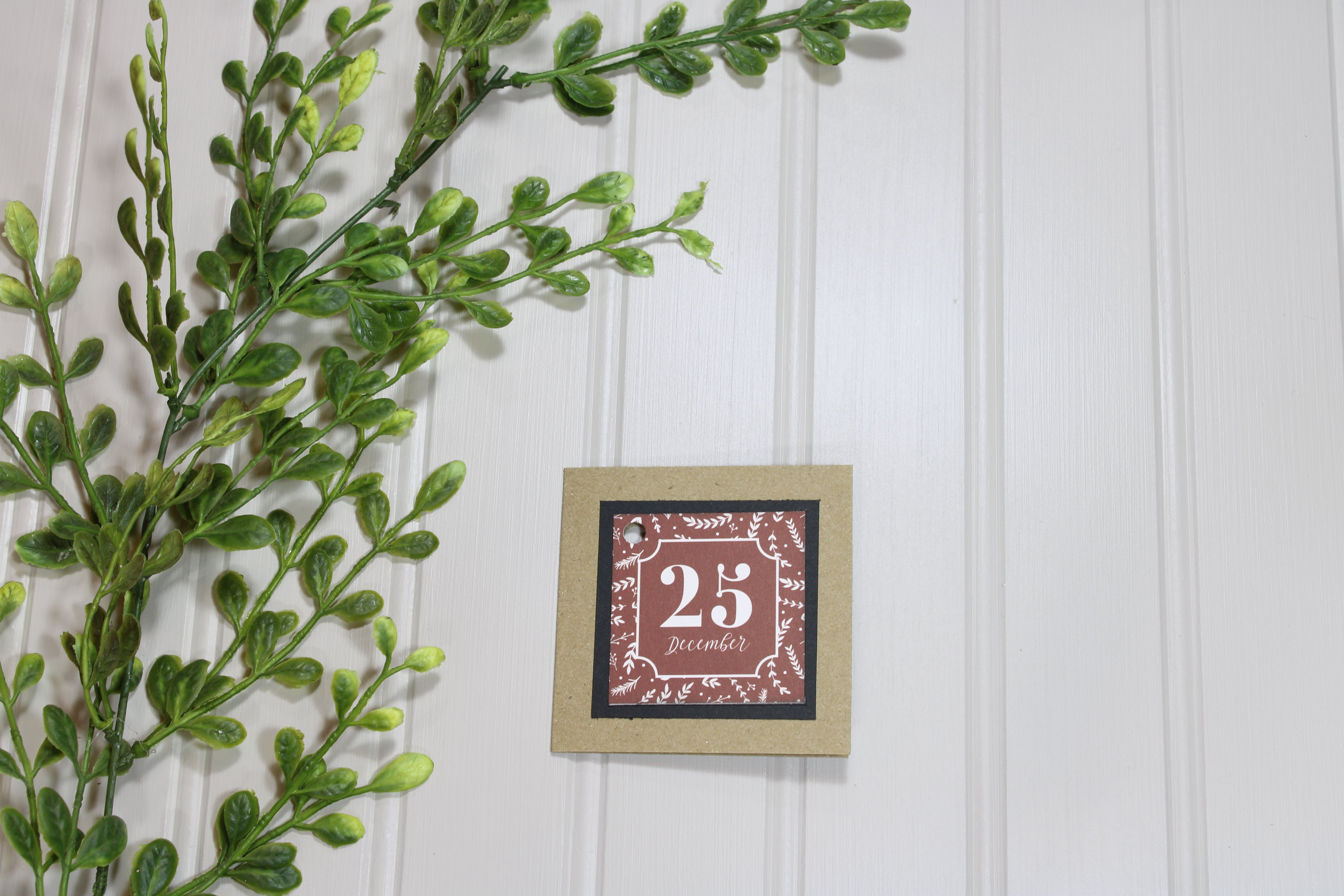 Handmade 3x3 Christmas Gift Tag - 25 December
