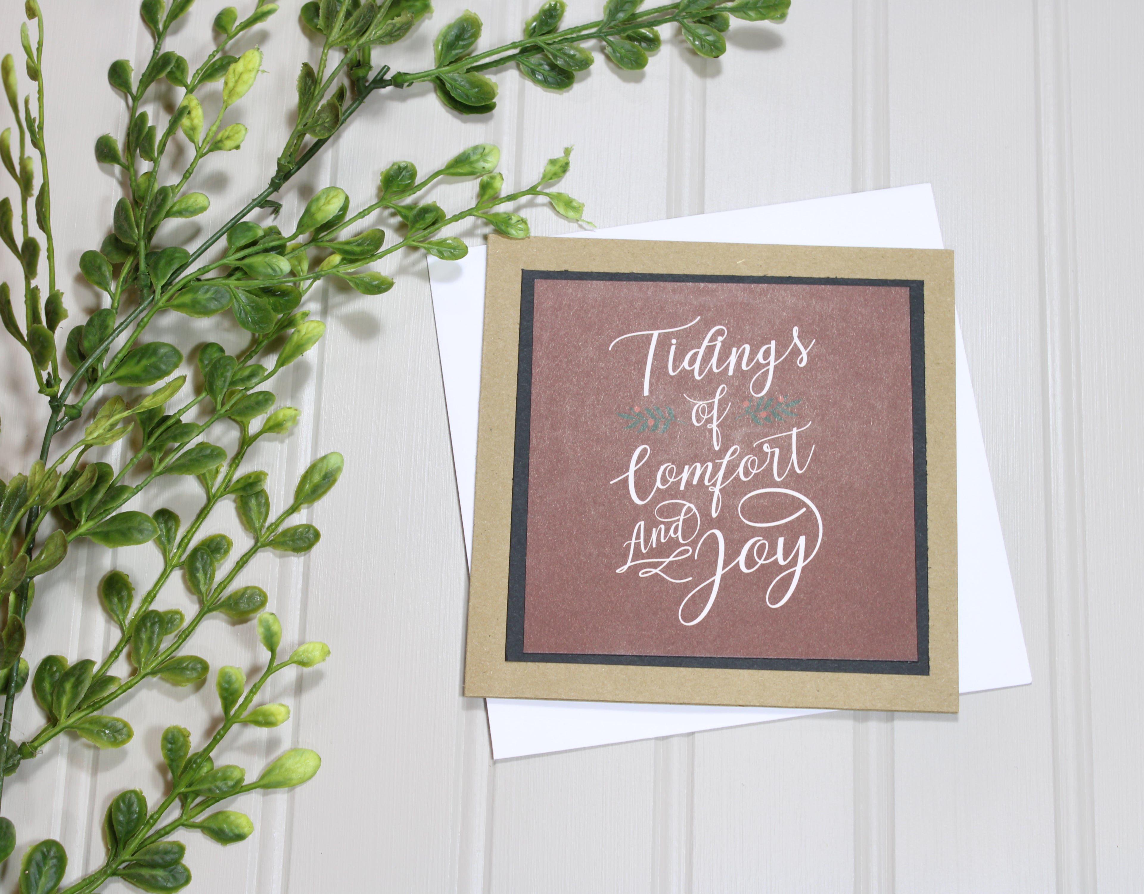 Handmade Christmas 5x5 Card - Tidings