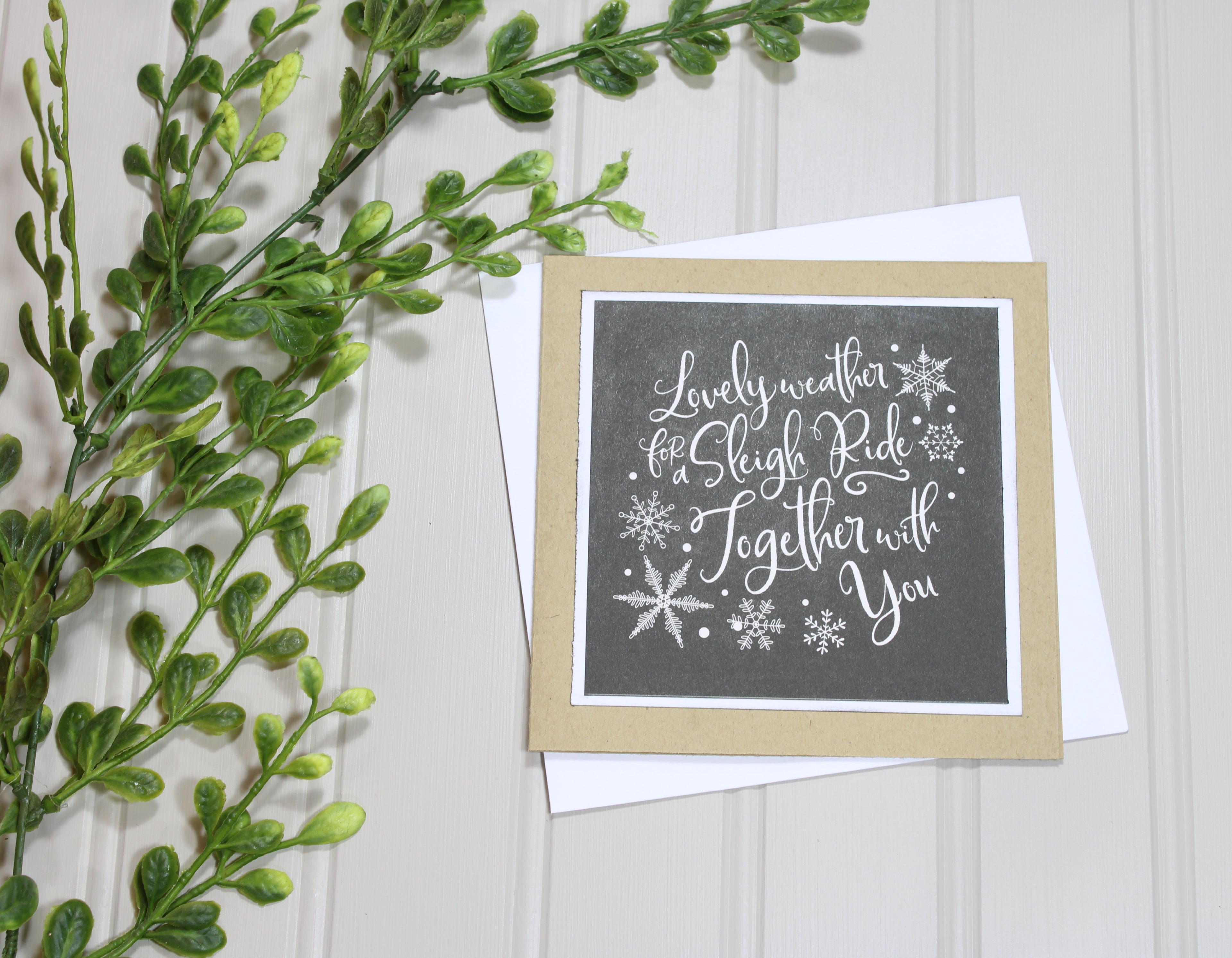 Handmade Christmas 5x5 Card - Lovely Weather