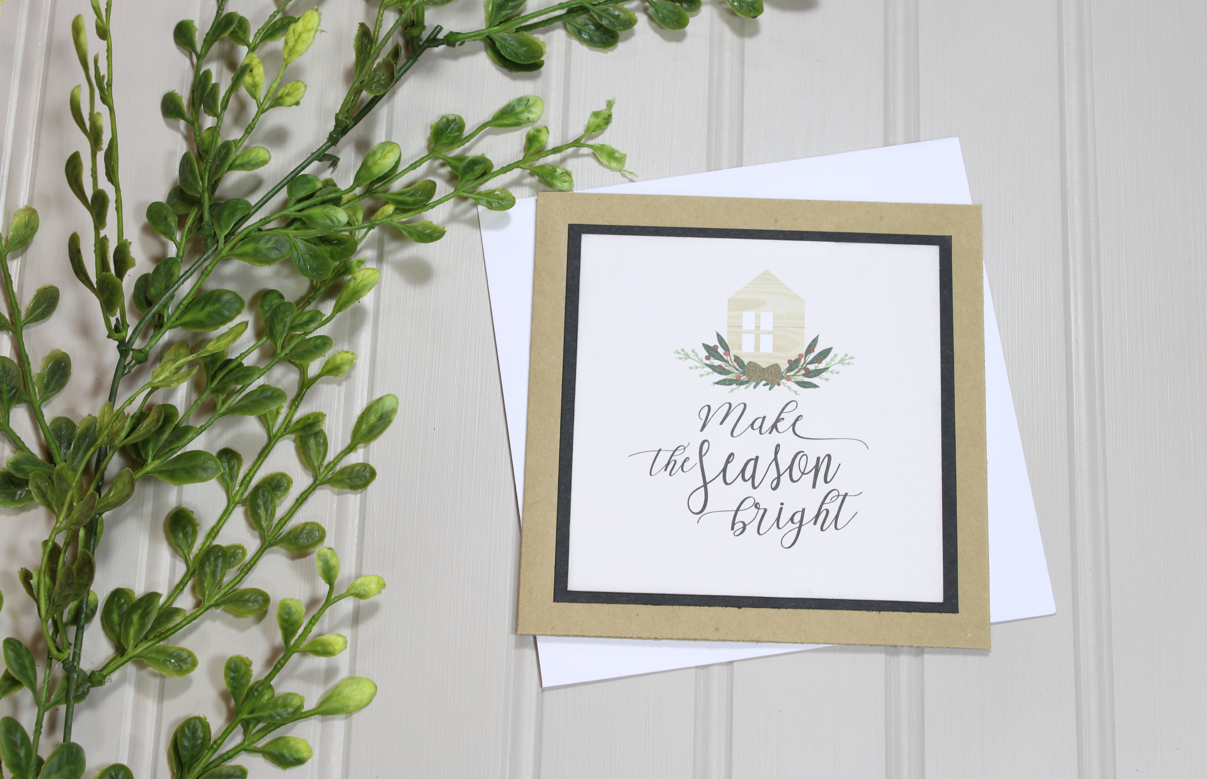 Handmade Christmas 5x5 Card - Make the Season Bright