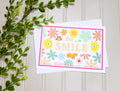 Handmade All Occasion 5x7 Card - Smile Flowers