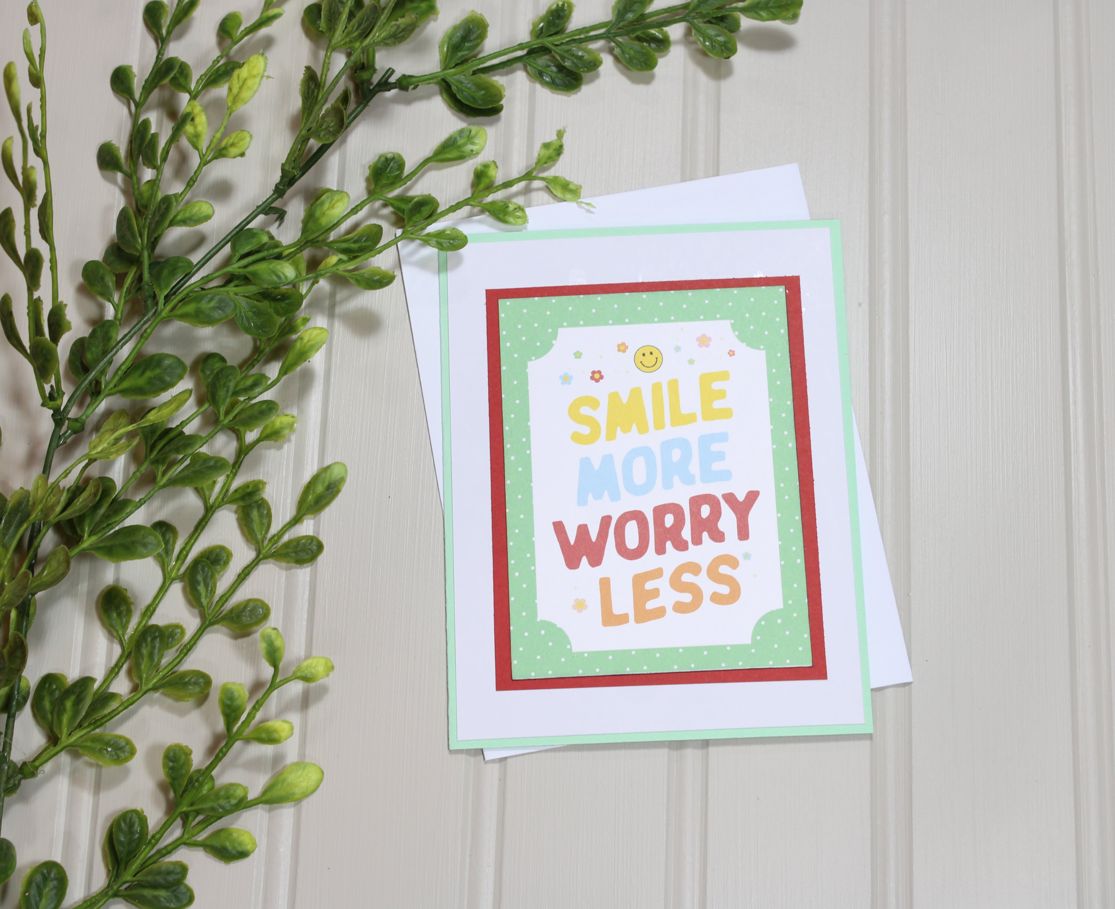 Handmade All Occasion 4.25x5.5 Card - Smile More