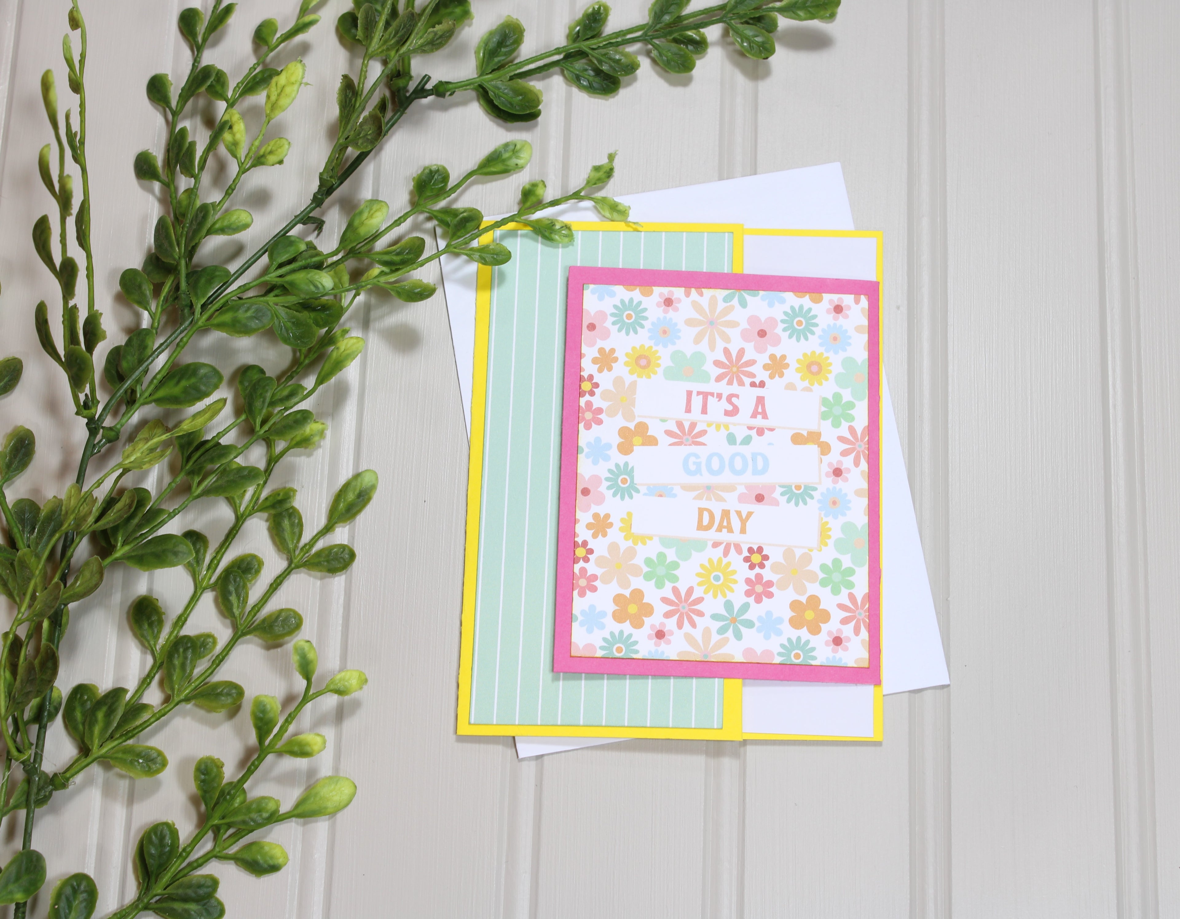 Handmade All Occasion 4.25x5.5 Card - It's A Good Day