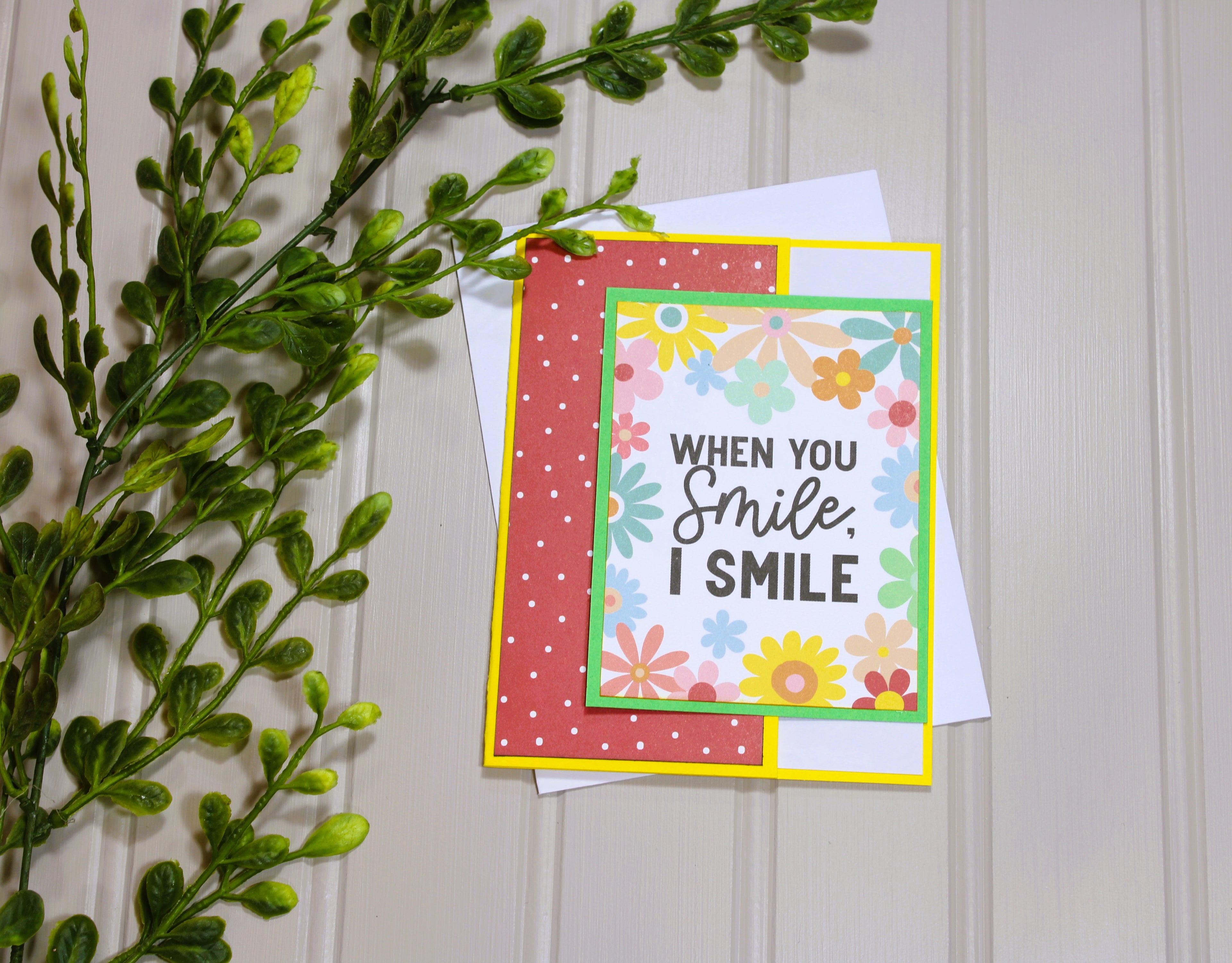 Handmade All Occasion 4.25x5.5 Card - When You Smile