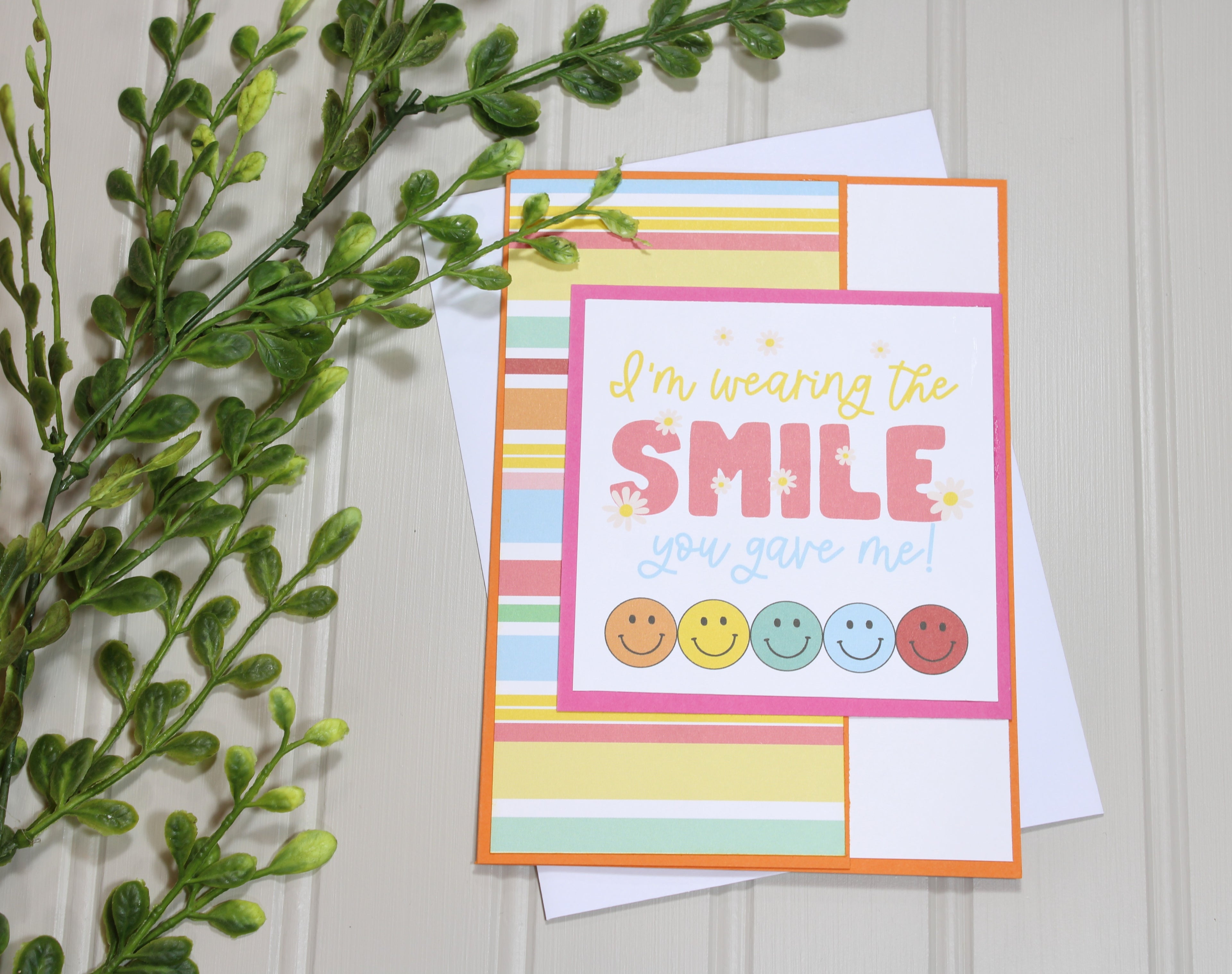 Handmade All Occasion 5x7 Card - Wearing The Smile