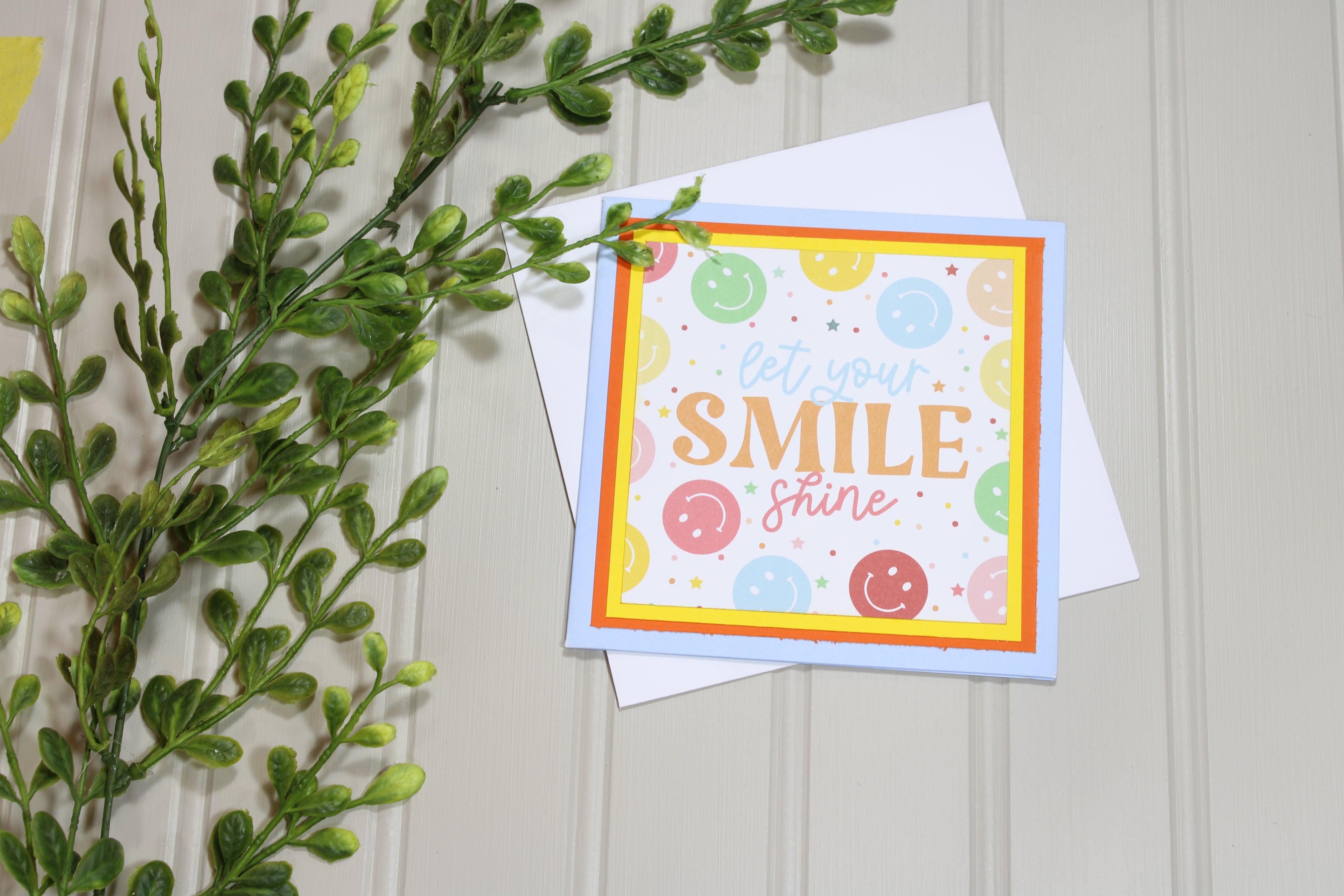 Handmade All Occasion 5x5 Card - Let Your Smile Shine