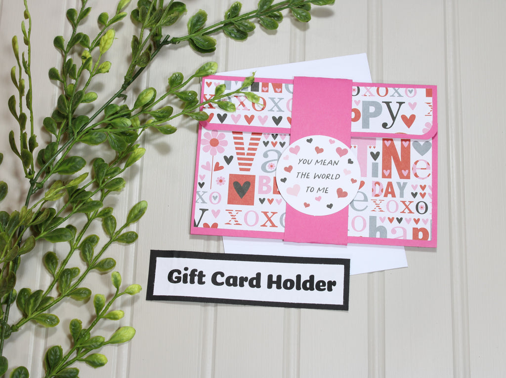 Handmade Valentine's Day Gift Card Holder - The World