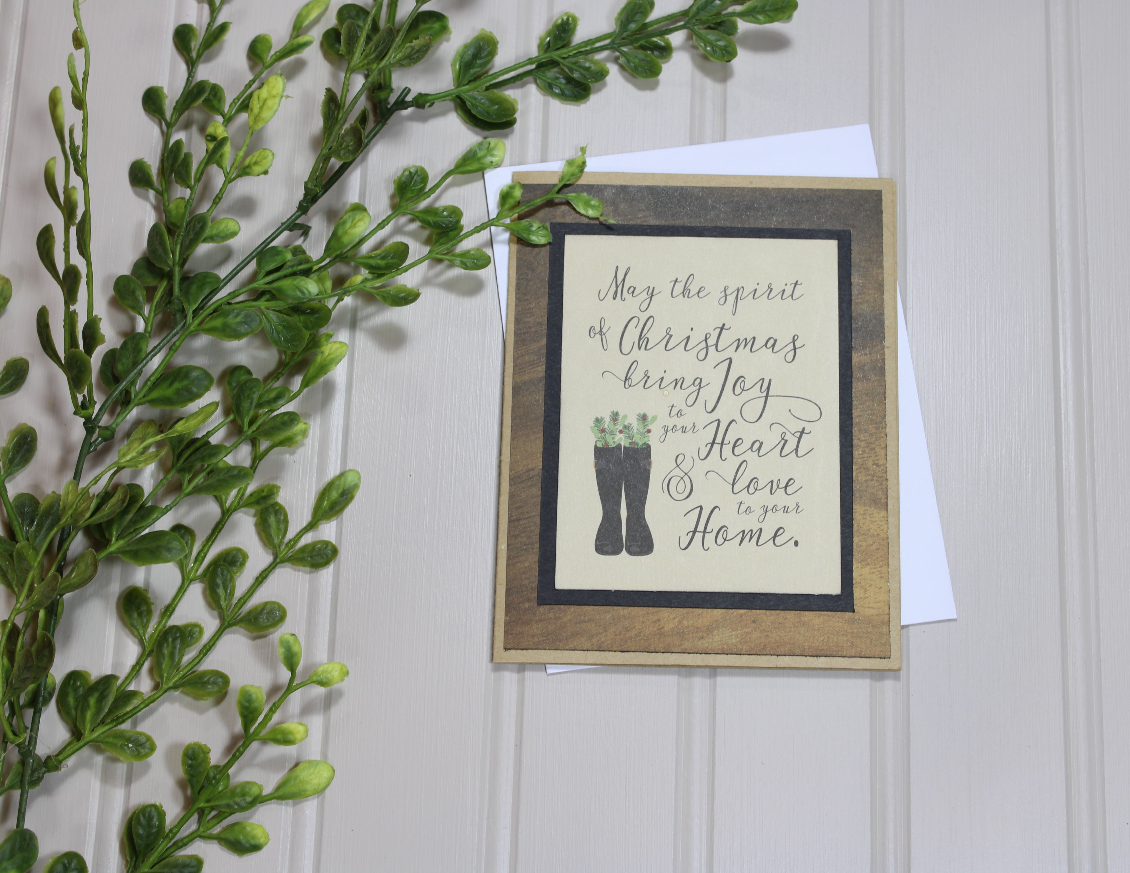 Handmade Christmas 4.25x5.5 (A2) Card - Spirit To Your Home