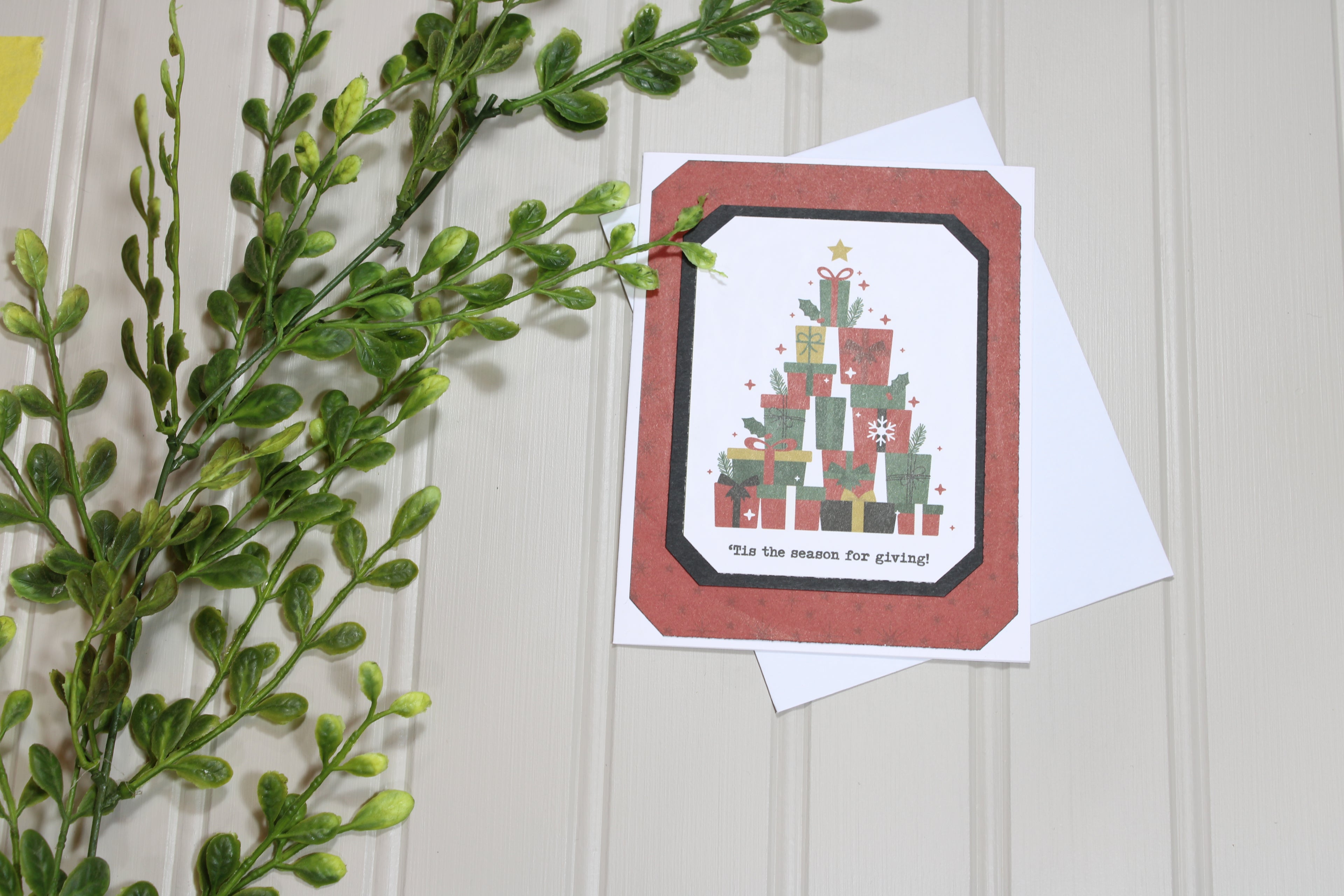 Handmade Christmas 4.25x5.5 (A2) Card - 'Tis The Season