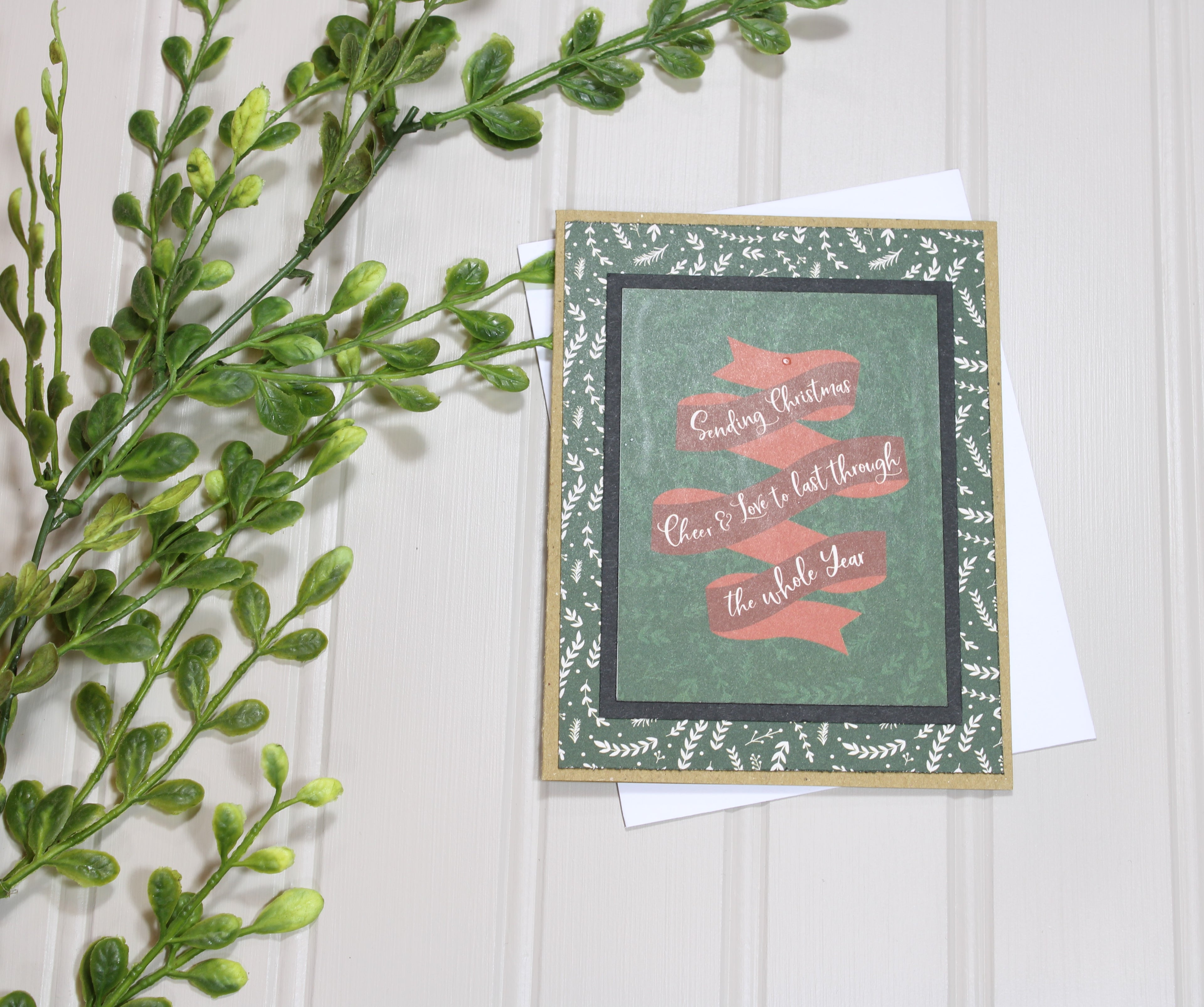 Handmade Christmas 4.25x5.5 (A2) Card - Sending Christmas Cheer