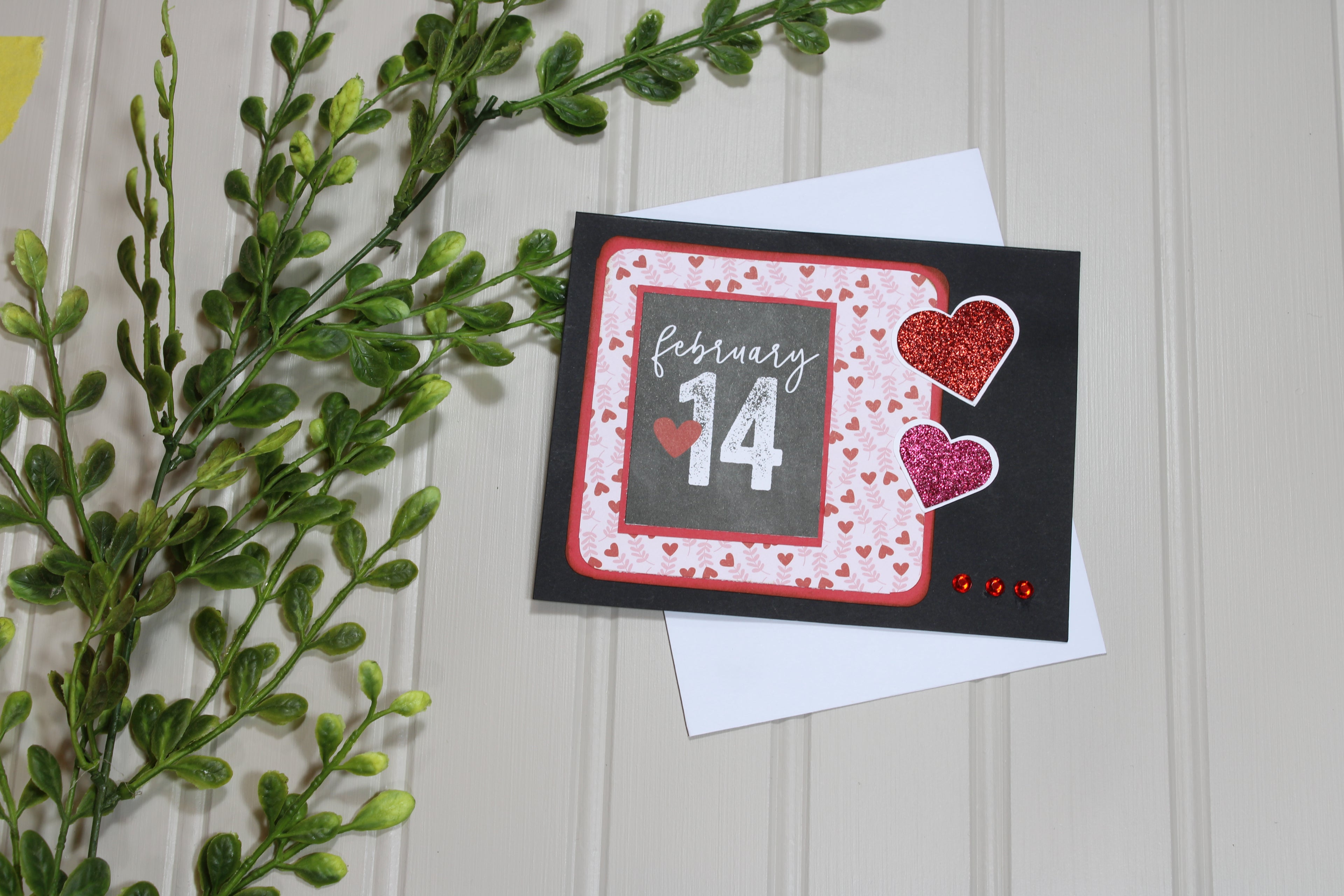 Handmade Valentine's Day 4.25x5.5 (A2) Card - February 14