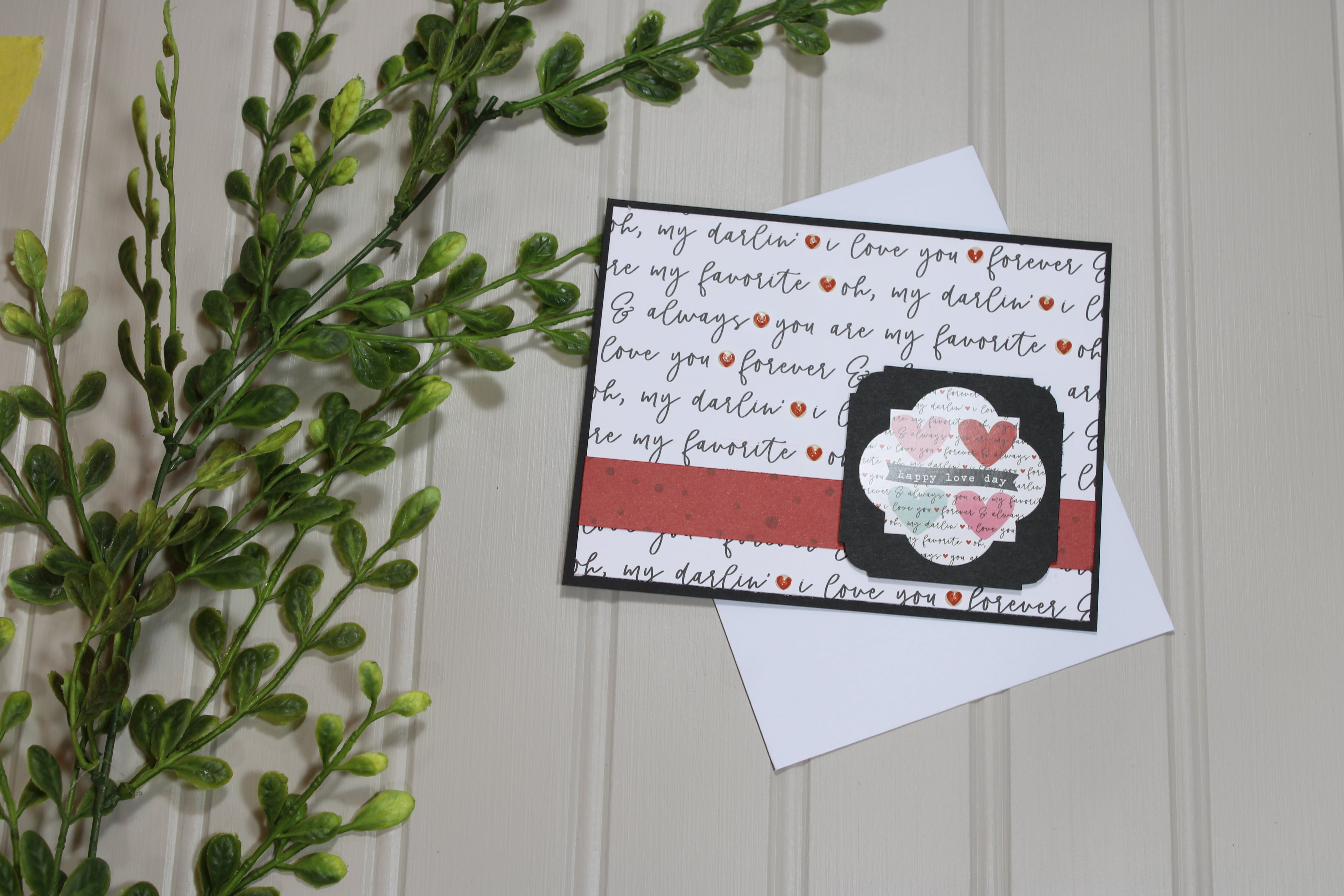 Handmade Valentine's Day 4.25x5.5 (A2) Card - Happy Love Day