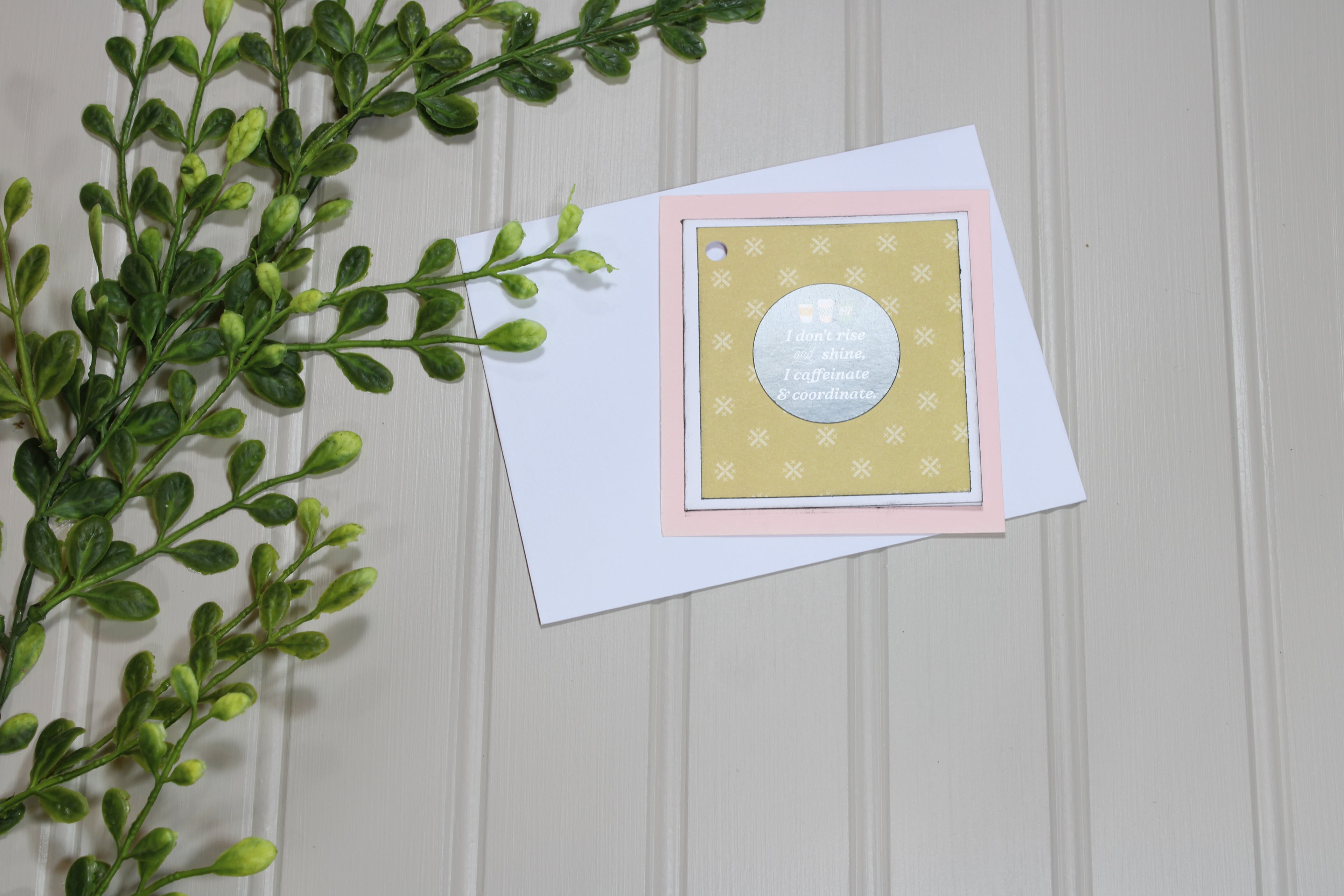 Handmade All Occasion - Coffee Lover - 3x3 Gift Tag - Rise And Shine