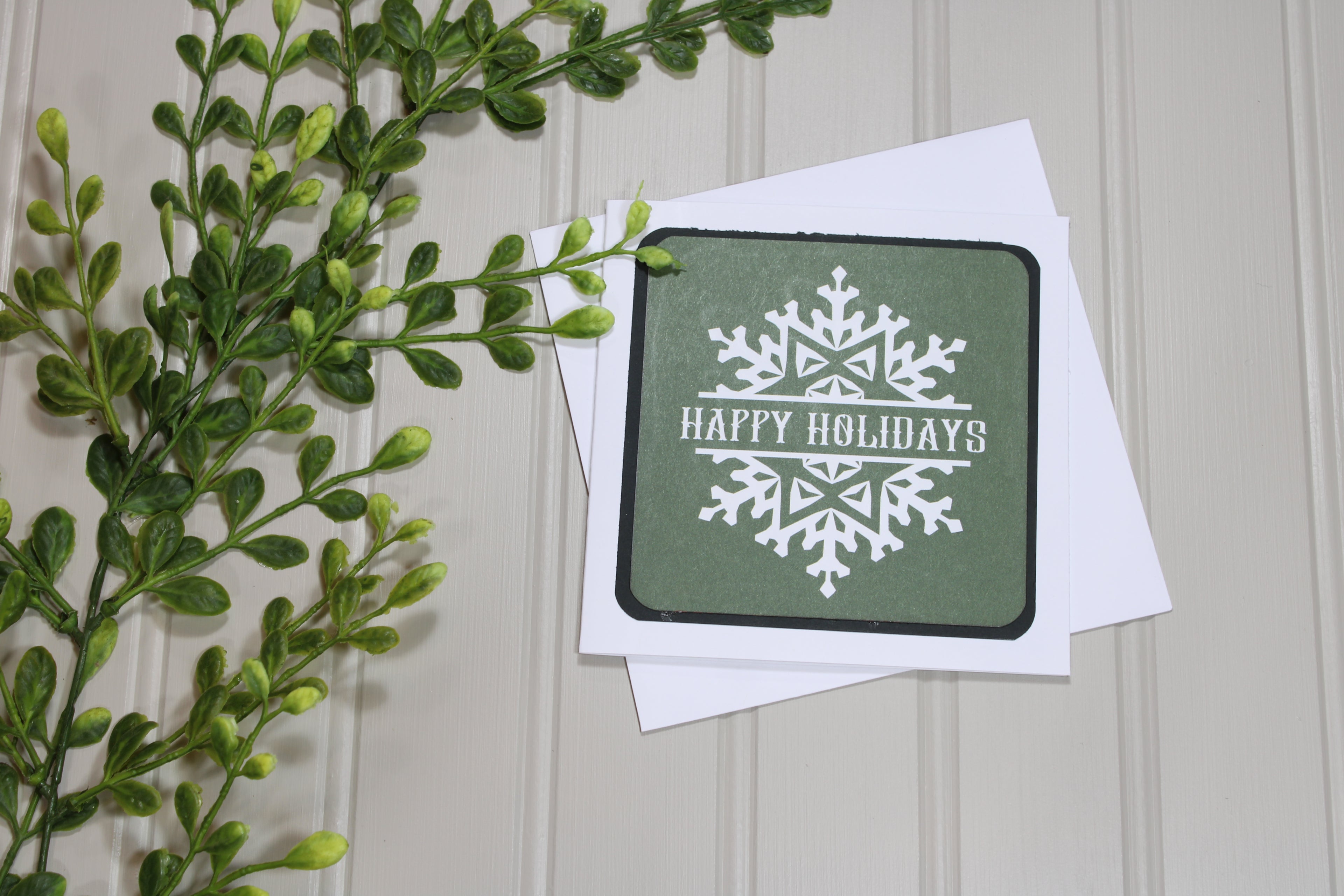Handmade Christmas 5x5 Card - Happy Holidays