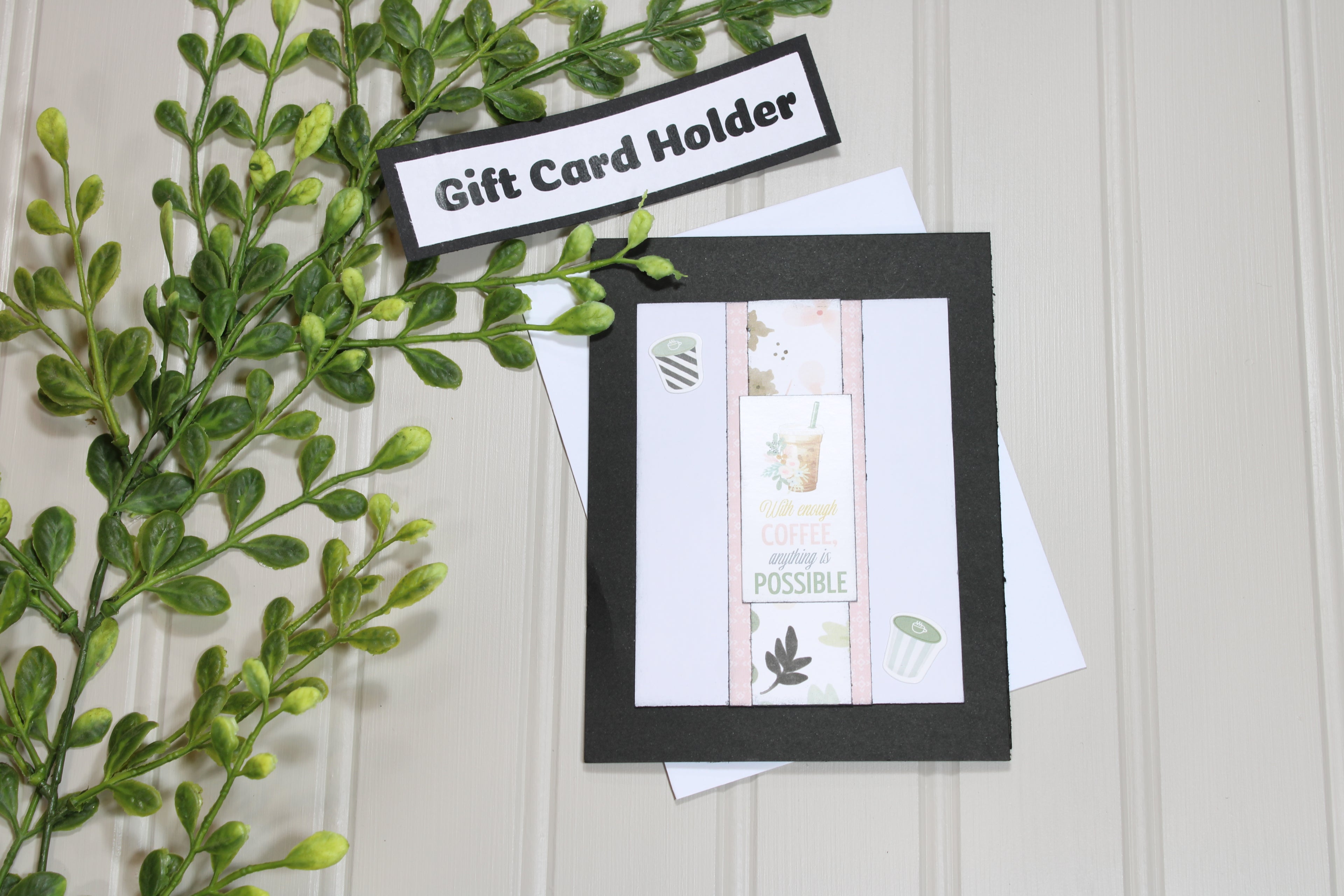 Handmade All Occasion - Coffee Lover - A2 Gift Card Holder - Anything Is Possible
