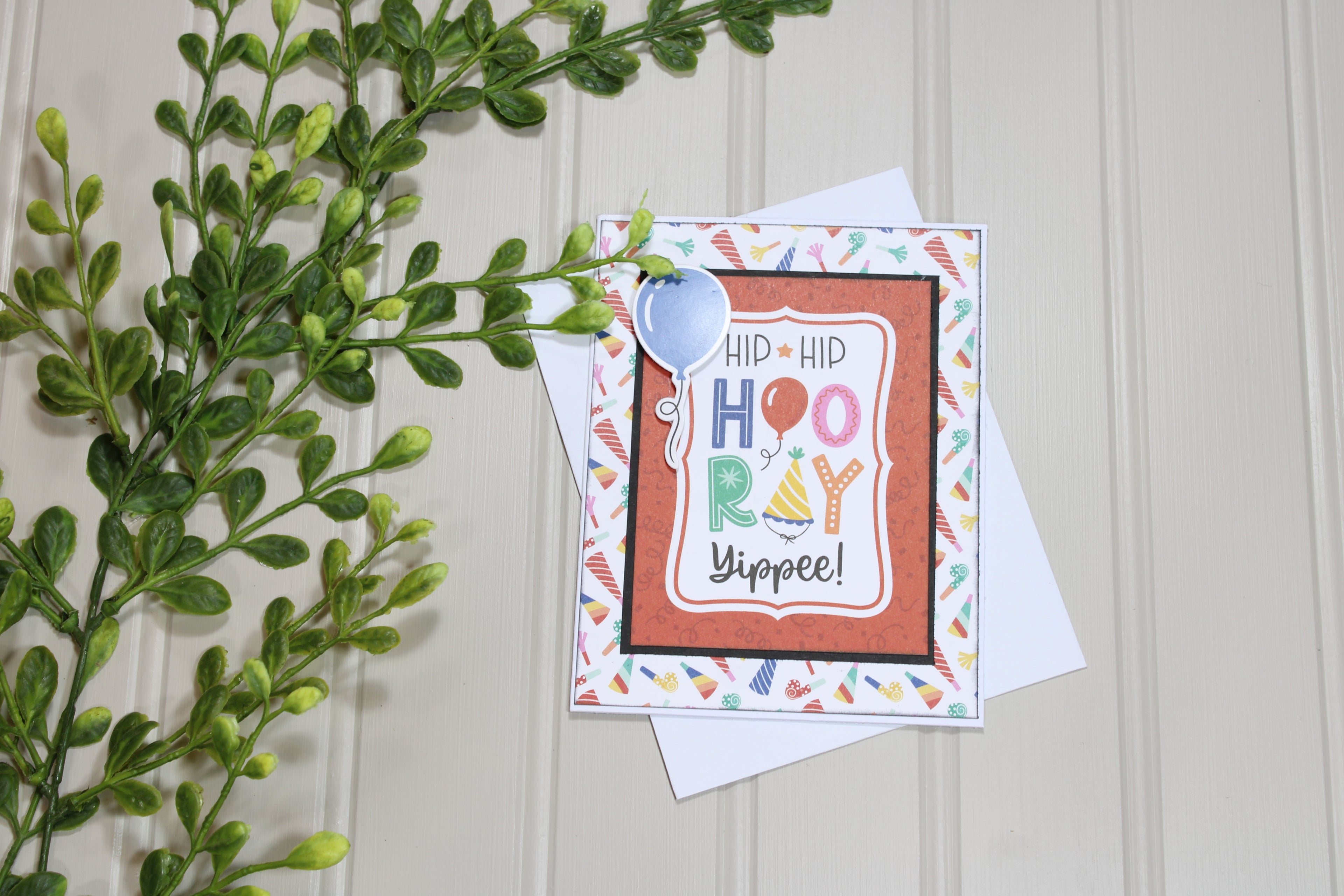 Handmade All Occasion 4.25x5.5 Card - Hip Hip Hooray