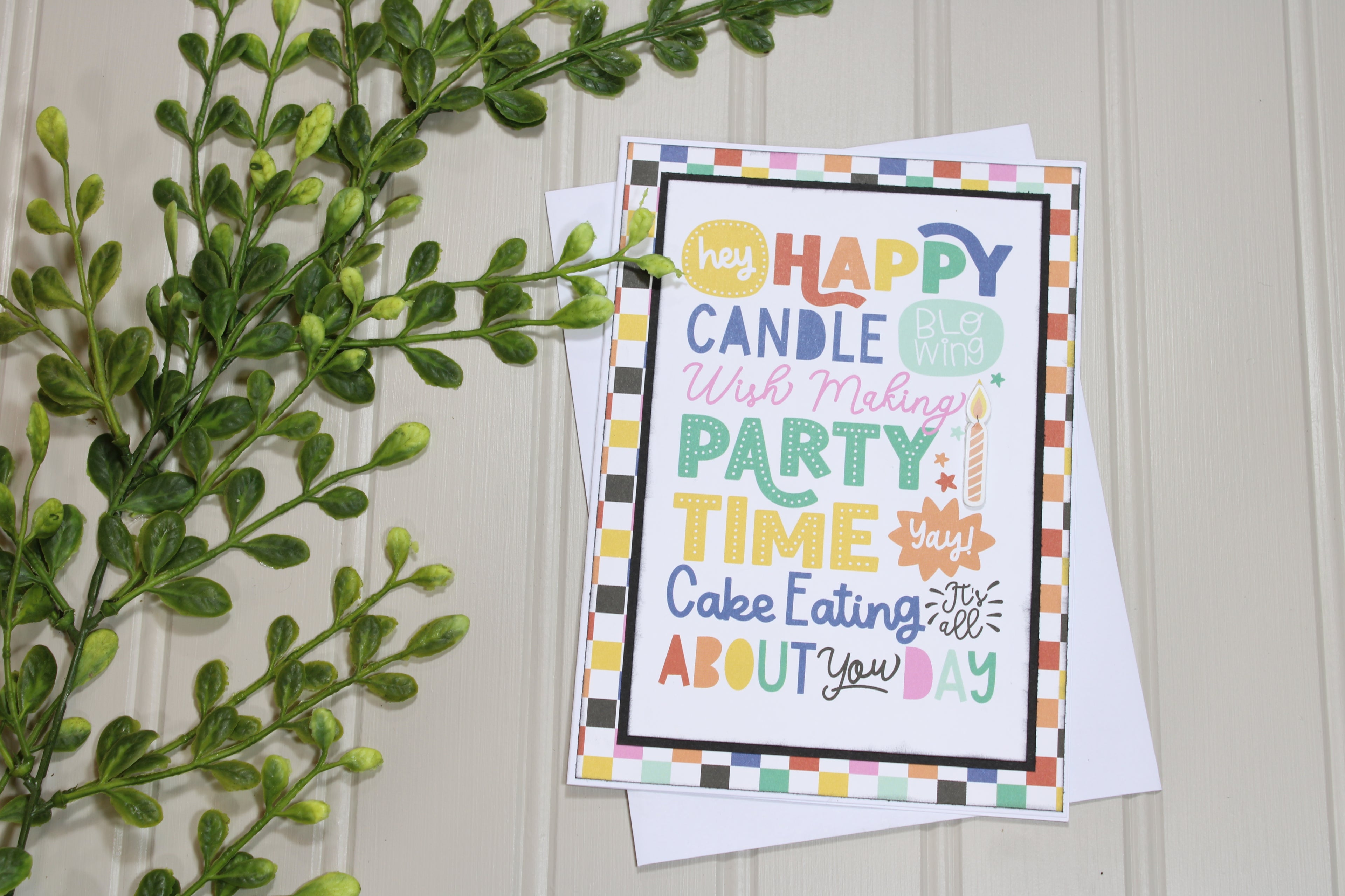 Handmade All Occasion - 5x7 Card - Happy Candle Blowing