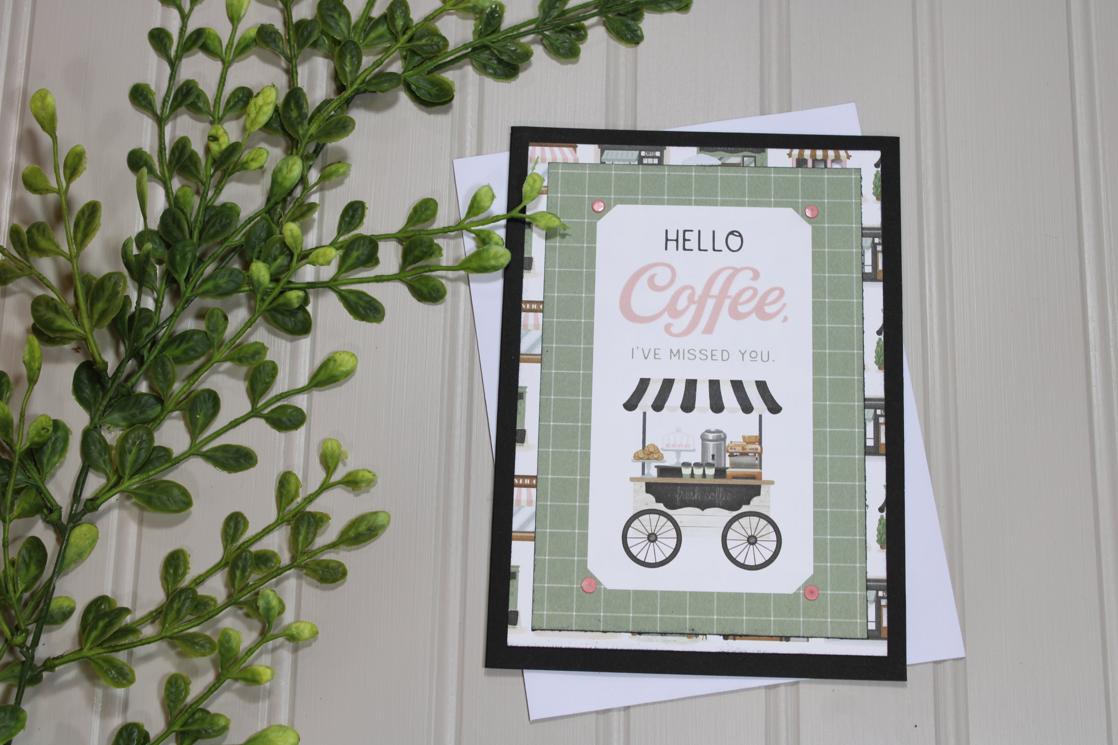 Handmade All Occasion - Coffee Lover - 5x7 Card - Hello Coffee