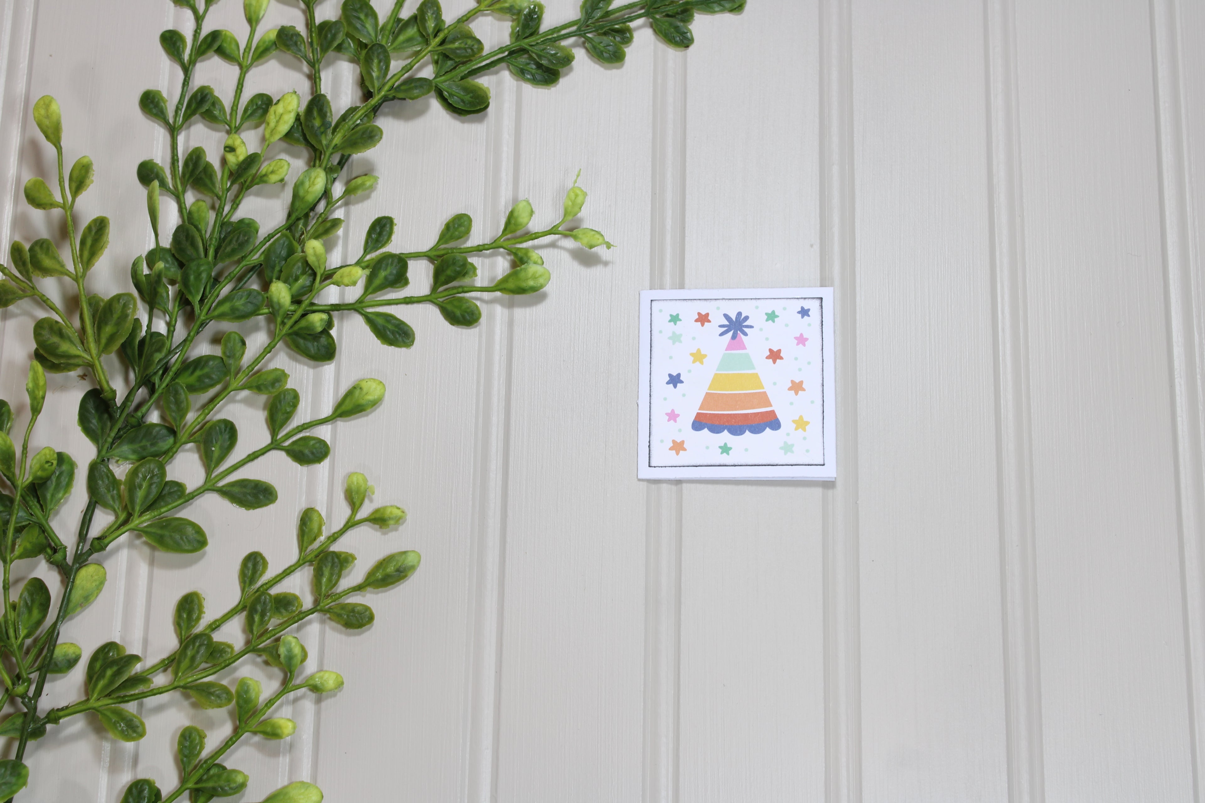 Handmade 2x2 All Occasion Gift Tag - Party Hat
