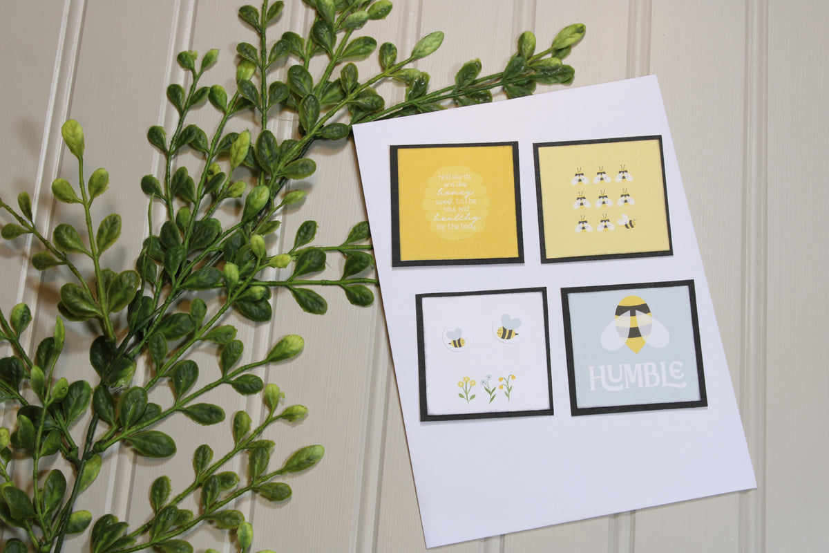 Handmade All Occasion - Bee Themed - Set of 4 Tags