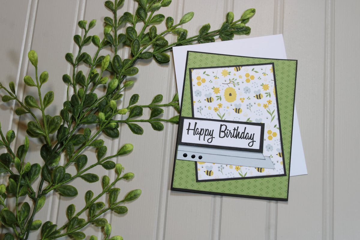 Handmade All Occasion - Bee Themed - A2 Card - Happy Birthday