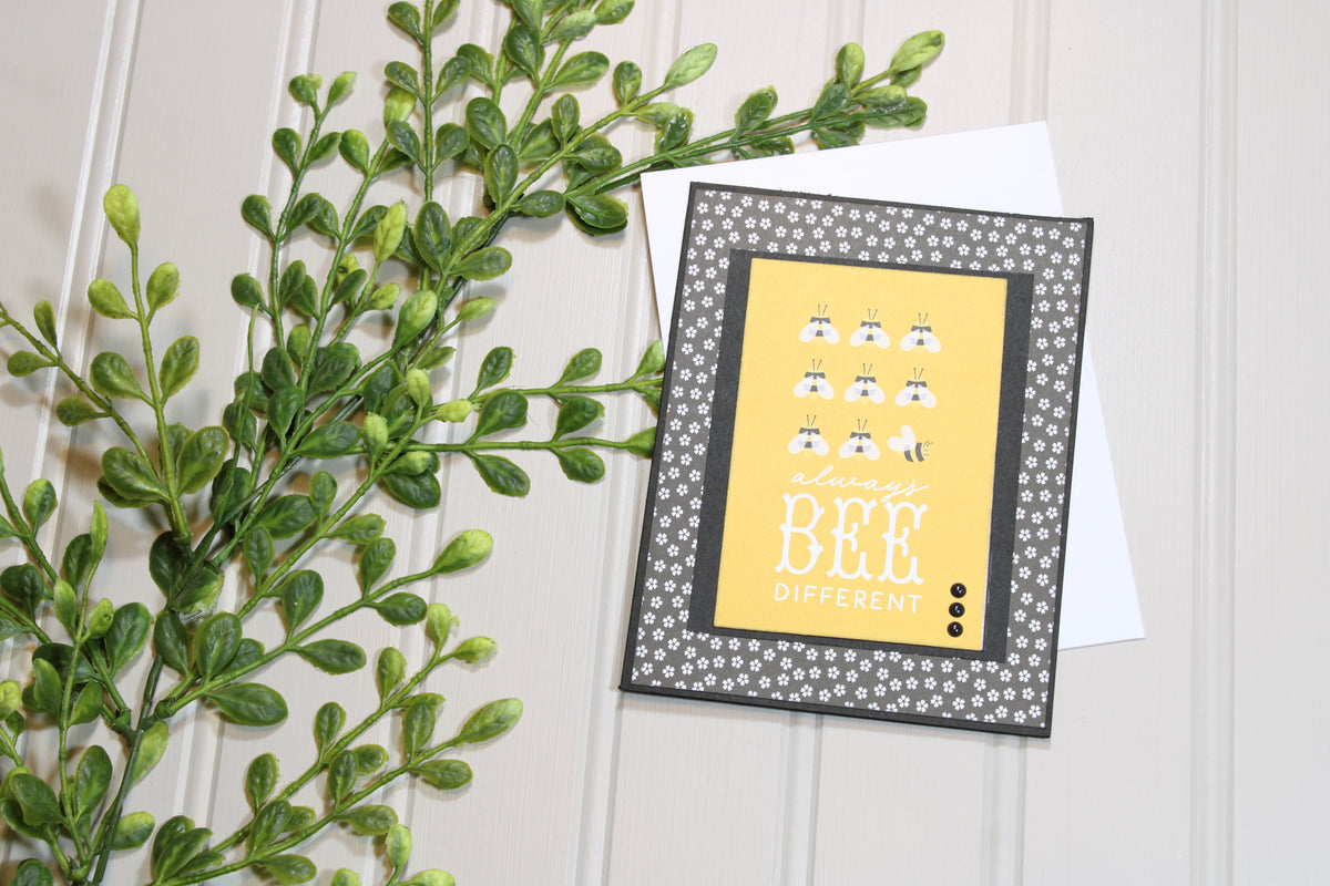Handmade All Occasion - Bee Themed - A2 Card - Always Bee Different