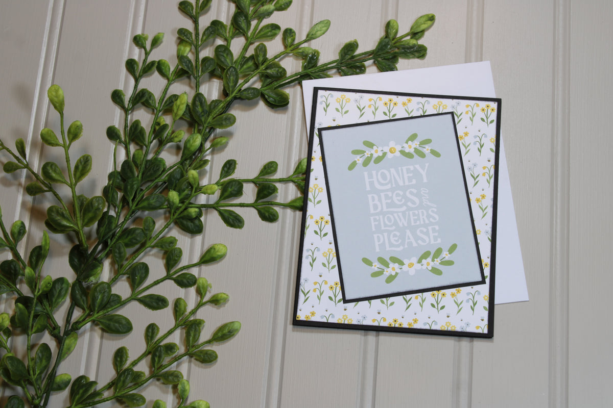 Handmade All Occasion - Bee Themed - A2 Card - Honey Bees