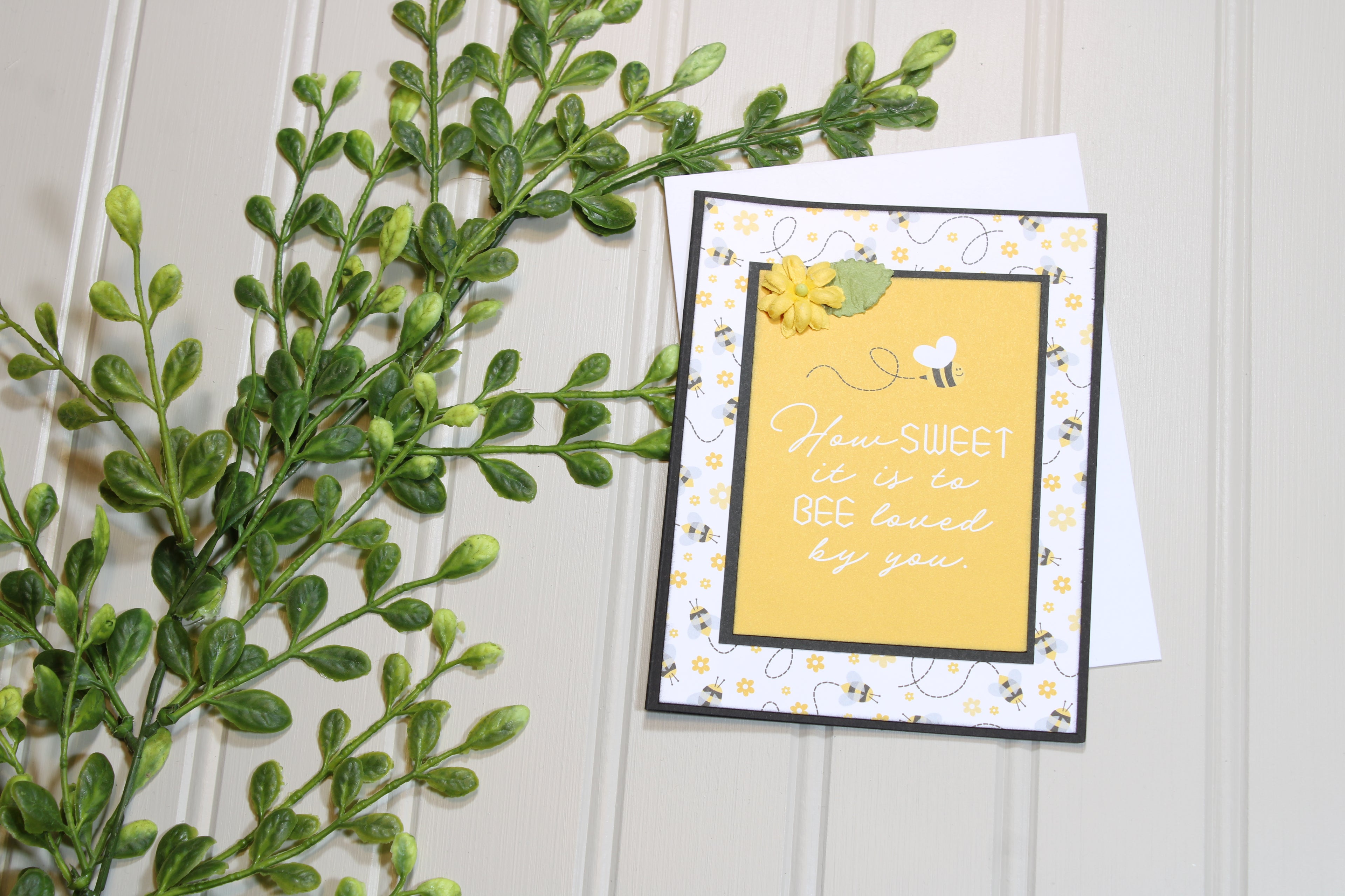Handmade All Occasion - Bee Themed - A2 Card - How Sweet it is