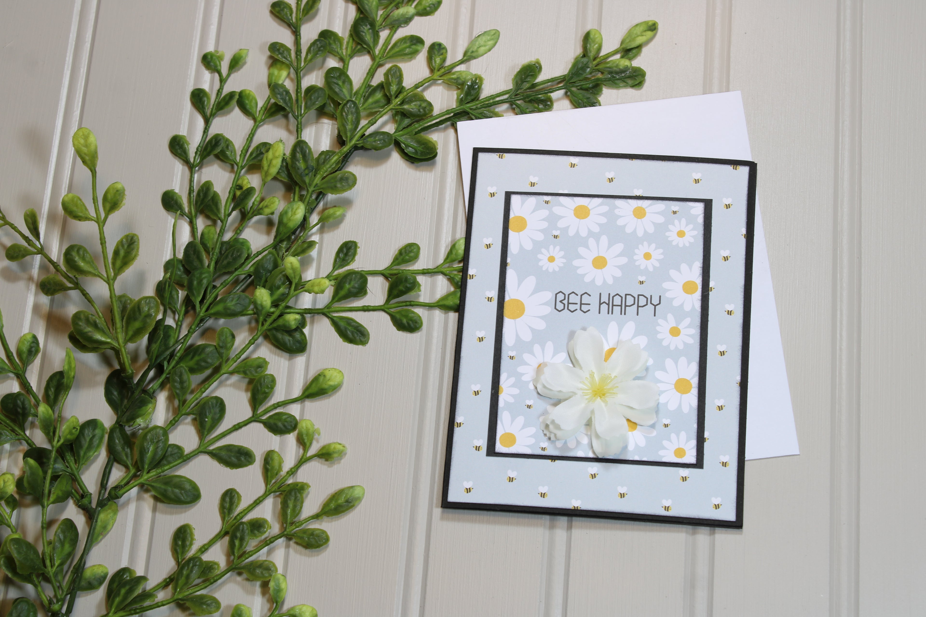 Handmade All Occasion - Bee Themed - A2 Card - Bee Happy