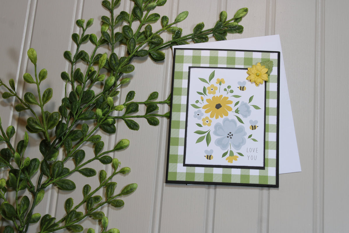 Handmade All Occasion - Bee Themed - A2 Card - Love You