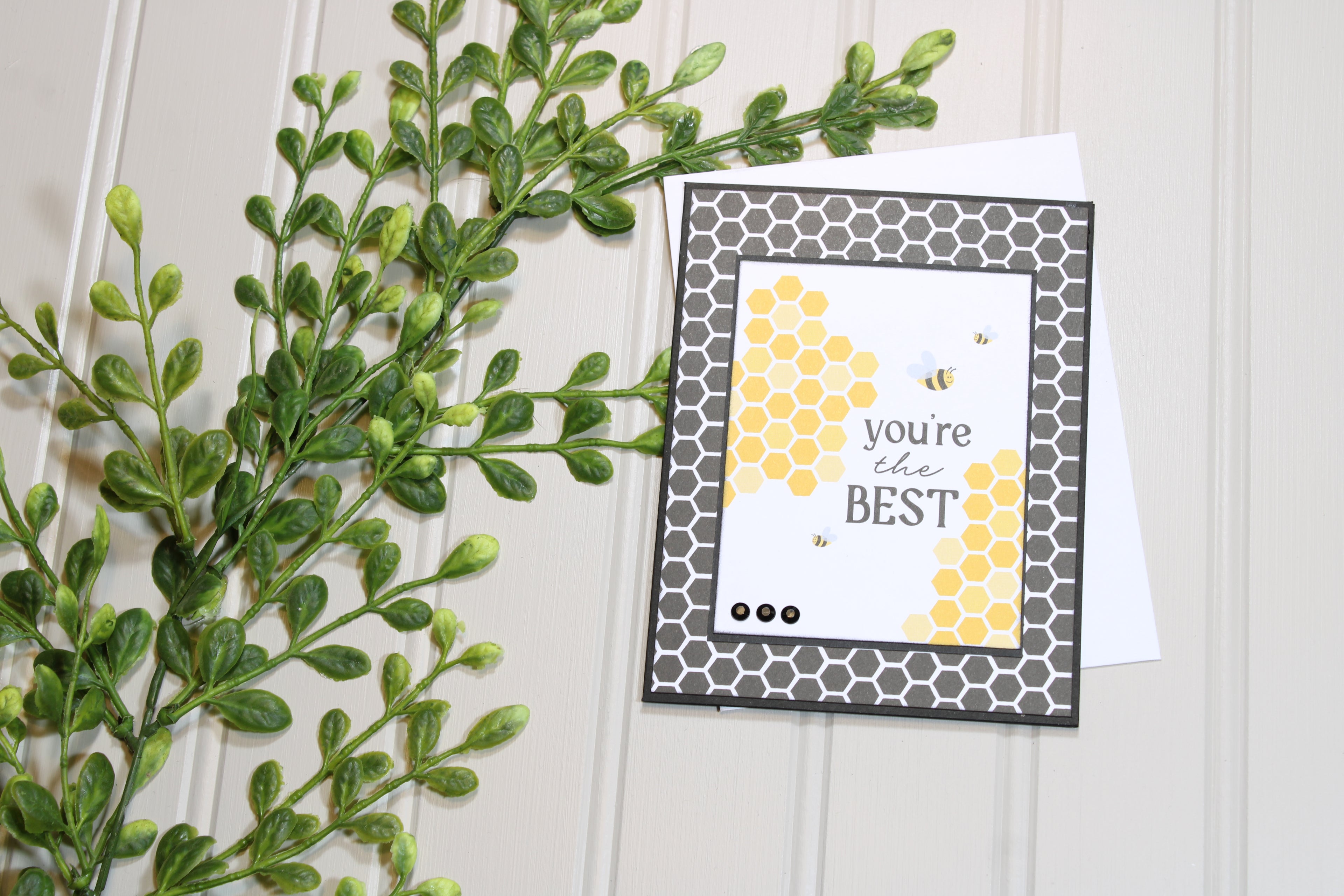 Handmade All Occasion - Bee Themed - A2 Card - You're The Best