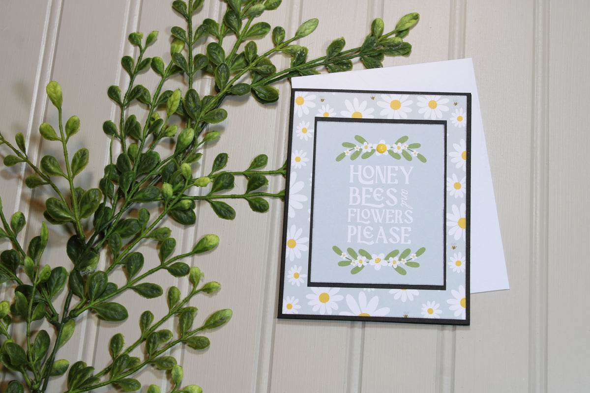 Handmade All Occasion - Bee Themed - A2 Card - Honey Bees