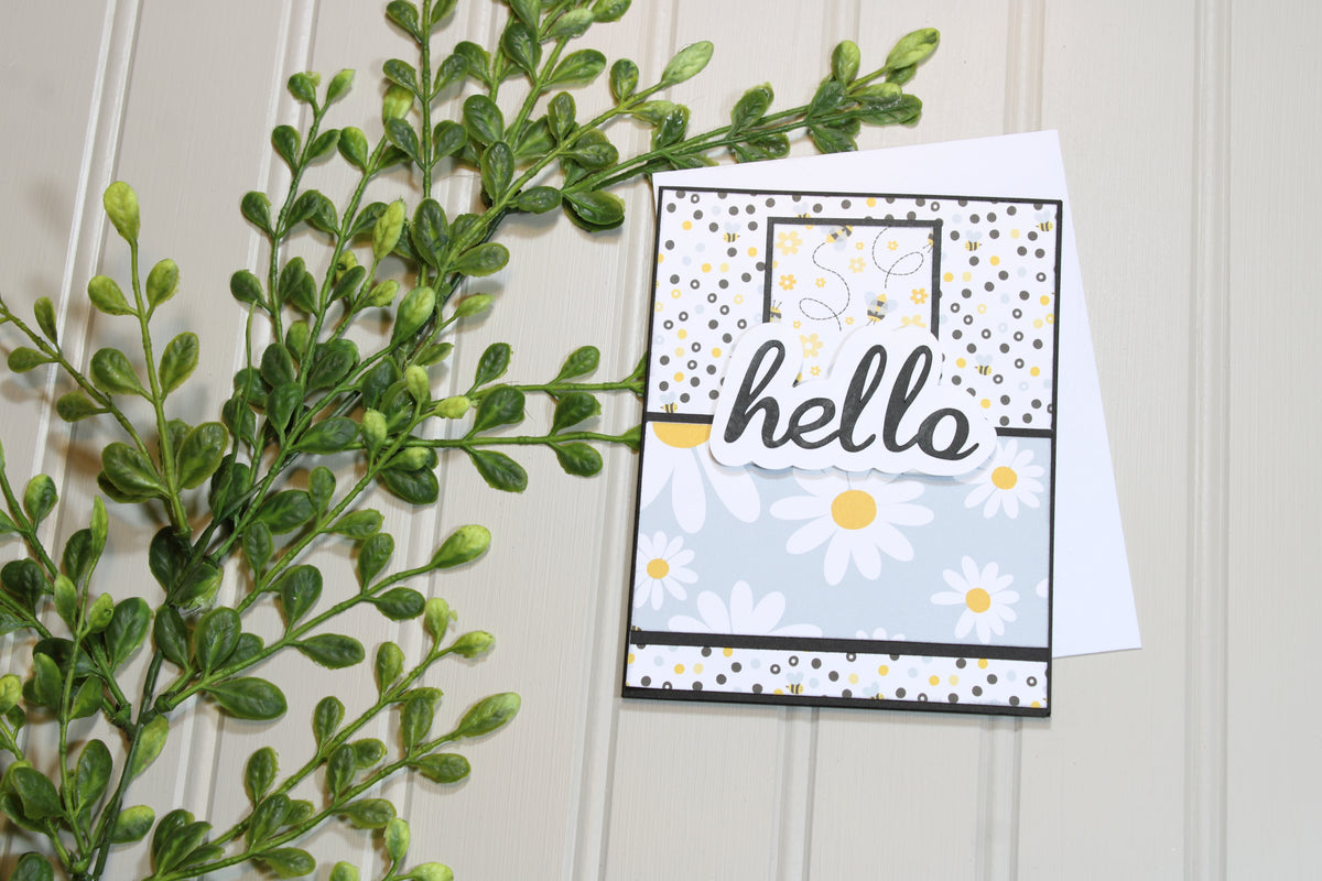 Handmade All Occasion - Bee Themed - A2 Card - Hello