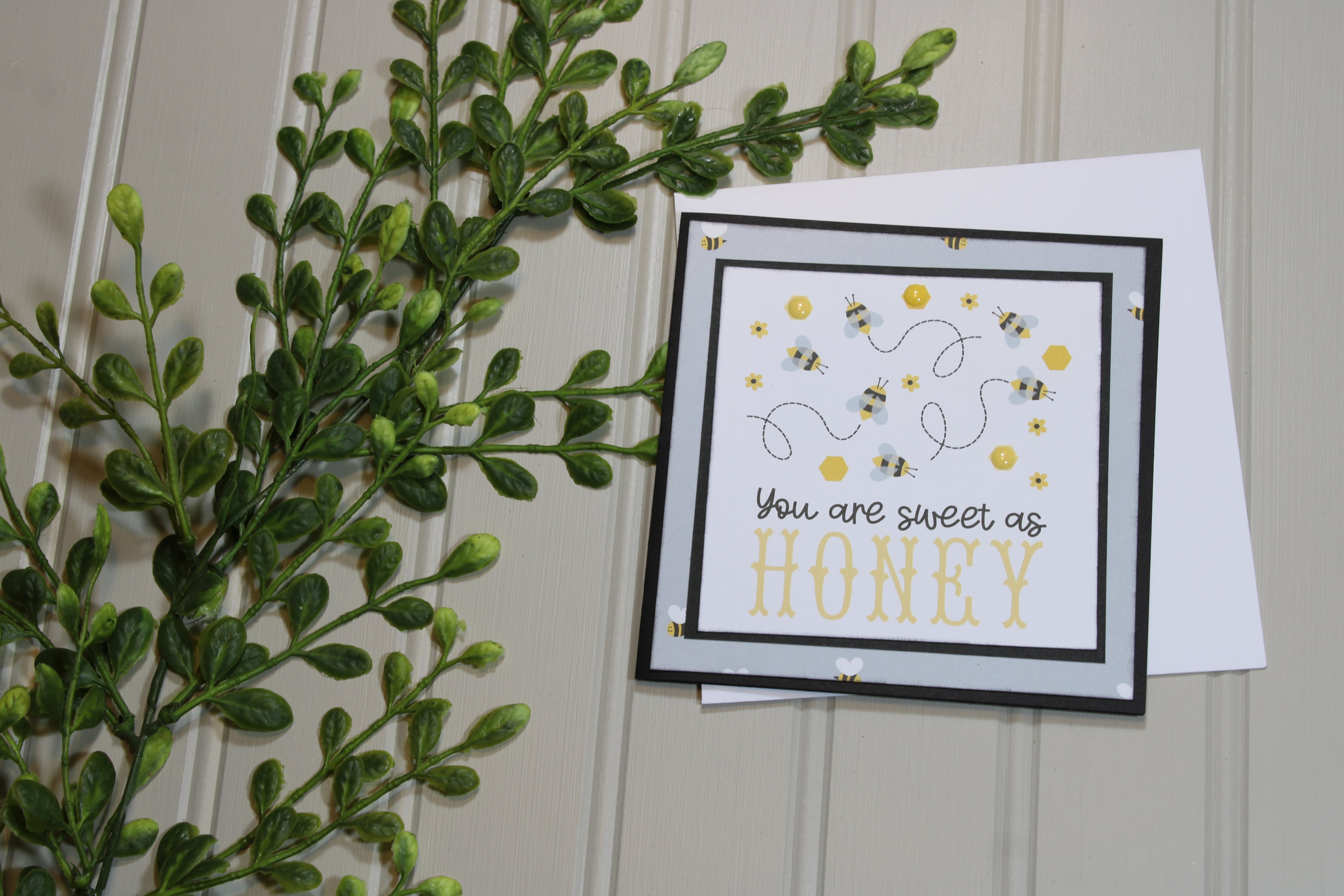Handmade All Occasion - Bee Themed - 5x5 Card - Sweet as Honey