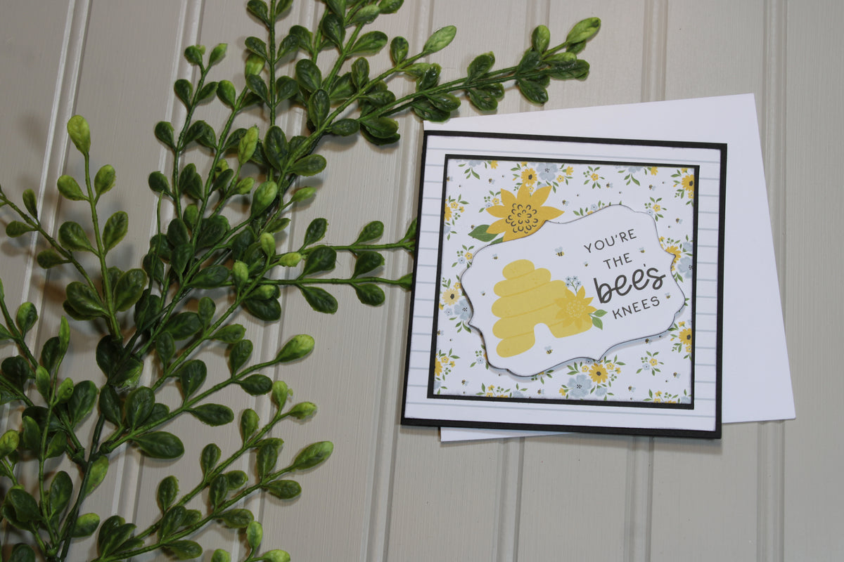 Handmade All Occasion - Bee Themed - 5x5 Card - The Bees Knees