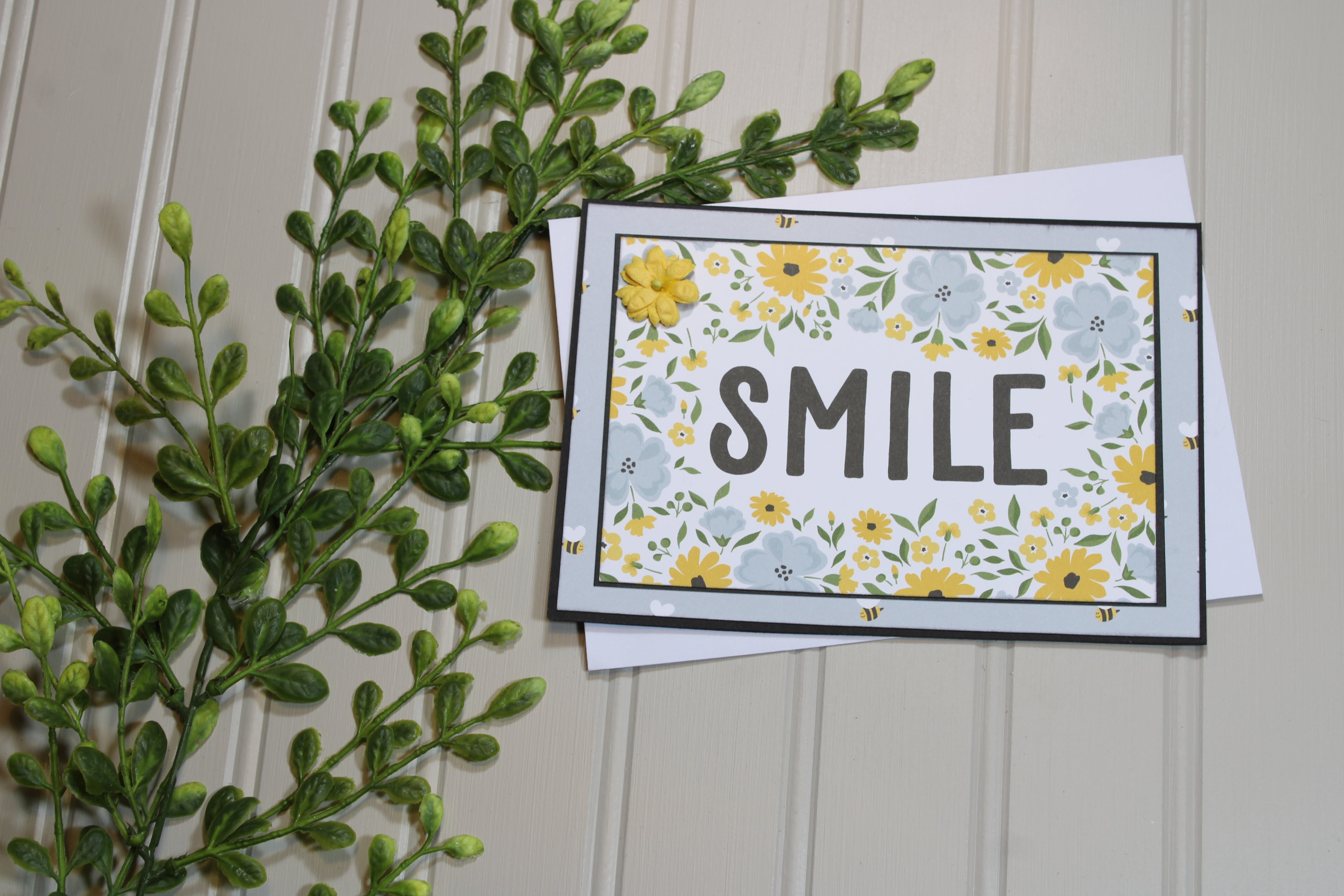 Handmade All Occasion - Bee Themed - 5x7 Card - Smile