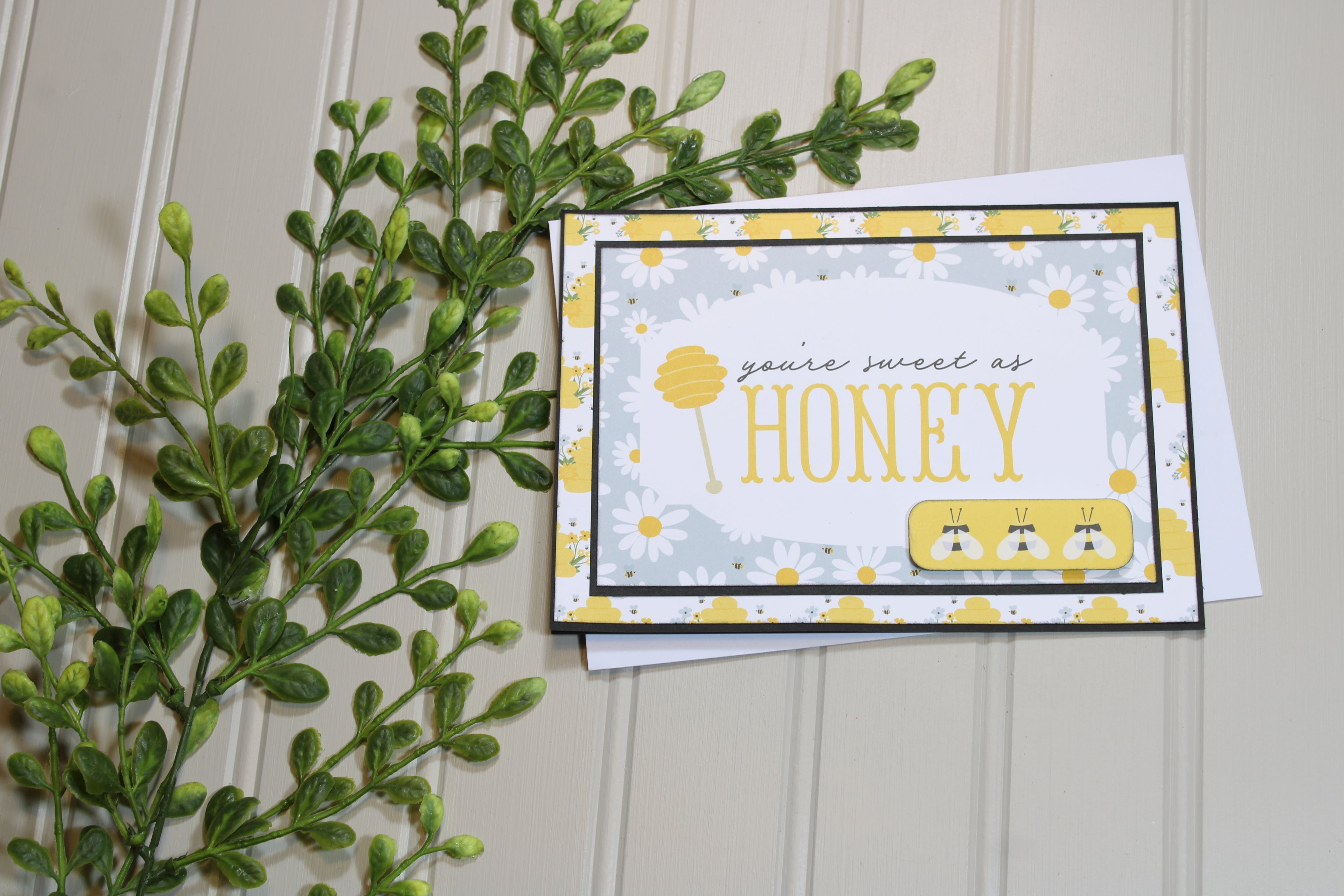 Handmade All Occasion - Bee Themed - 5x7 Card - Sweet As Honey