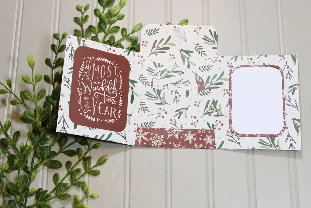 Handmade Christmas - Fun Fold Gift Card Holder - Snowflakes