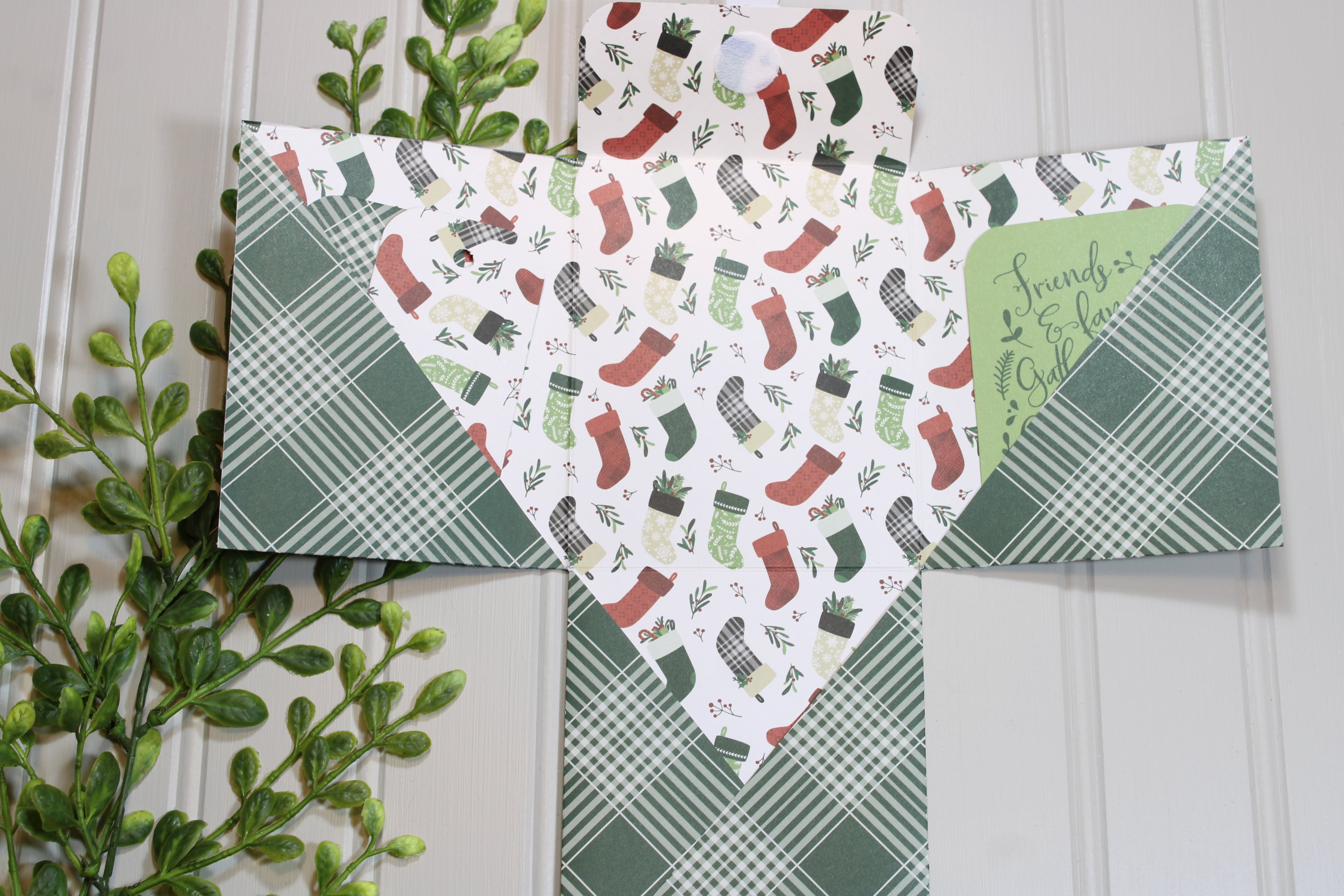 Handmade Christmas - Fun Fold Gift Card Holder - Stockings
