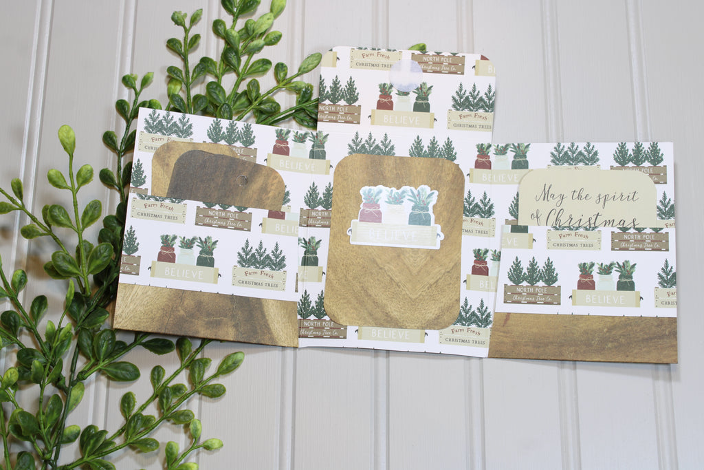 Handmade Christmas - Fun Fold Gift Card Holder - Farm Fresh Christmas Trees