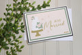 Handmade Wedding 5x7 Card - Just Married