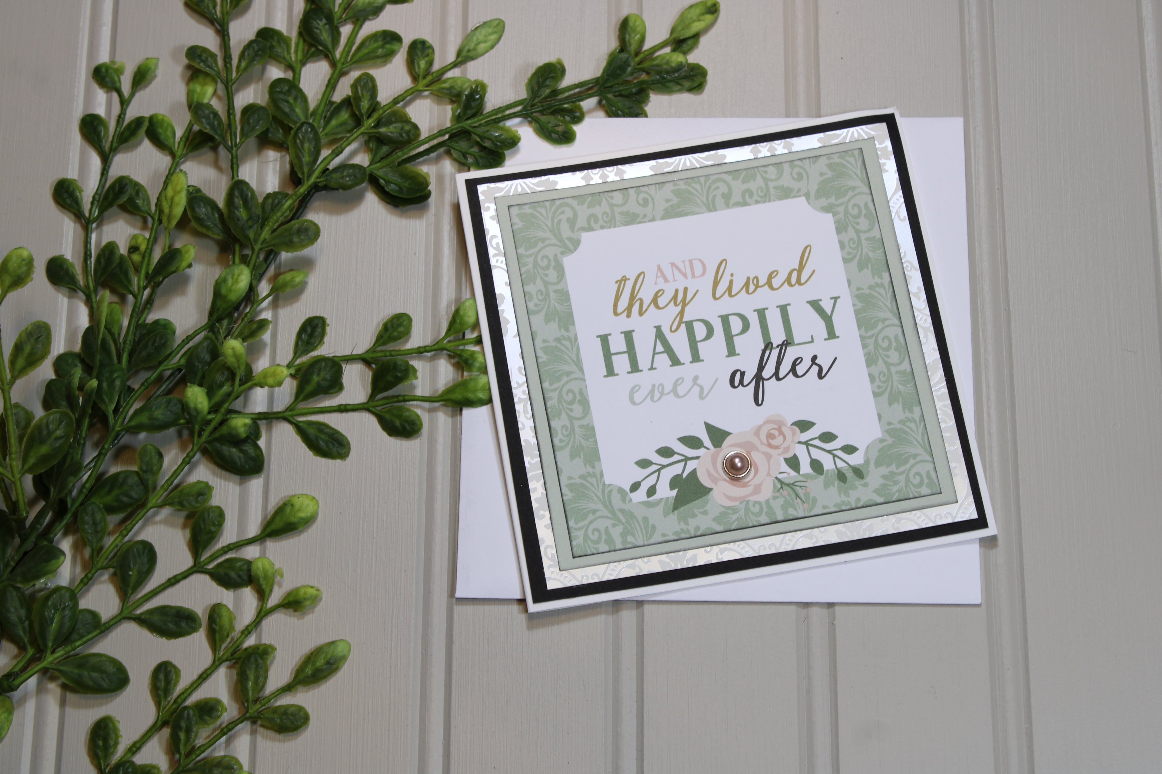 Handmade Wedding 5x5 Card - Happily Ever After