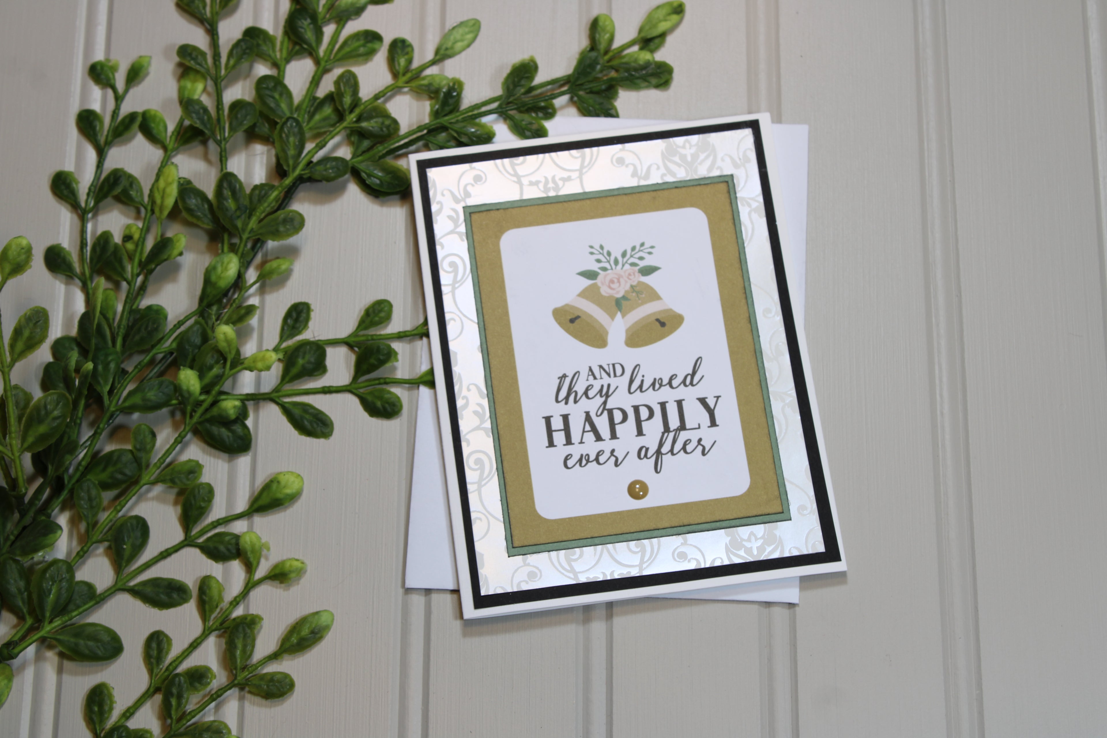 Handmade Wedding A2 Card - Happily Ever After