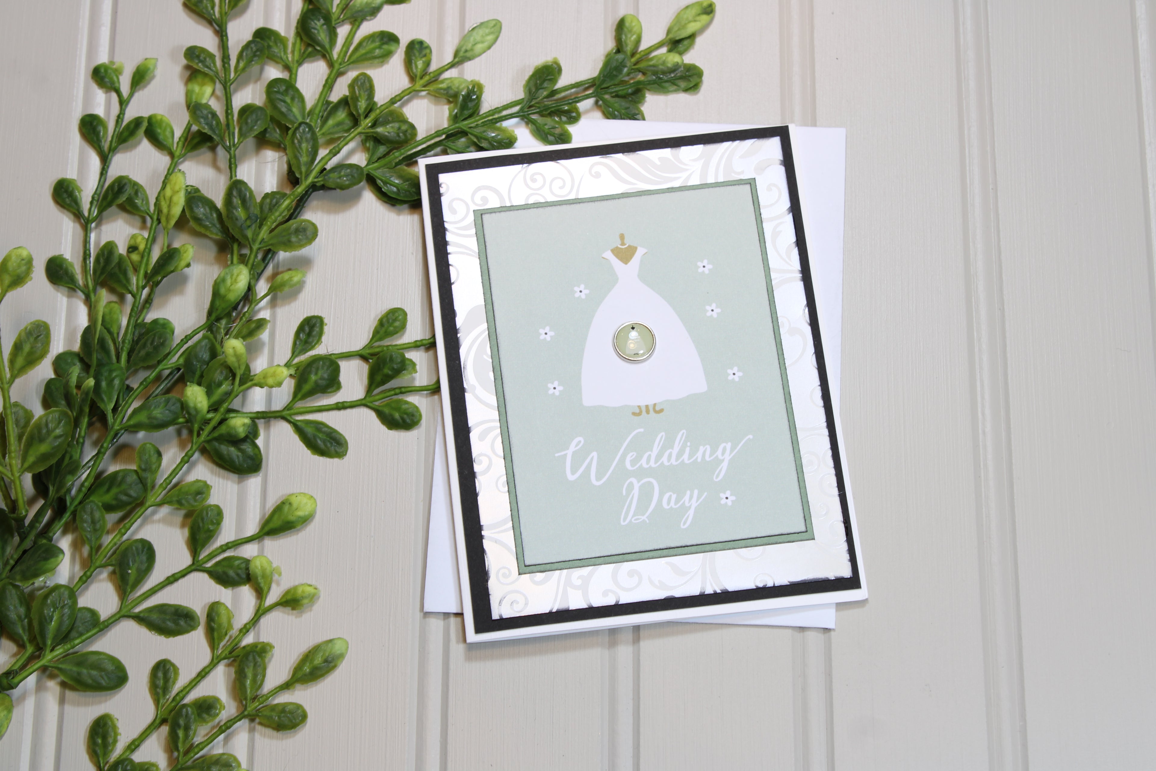 Handmade Wedding A2 Card - Wedding Day