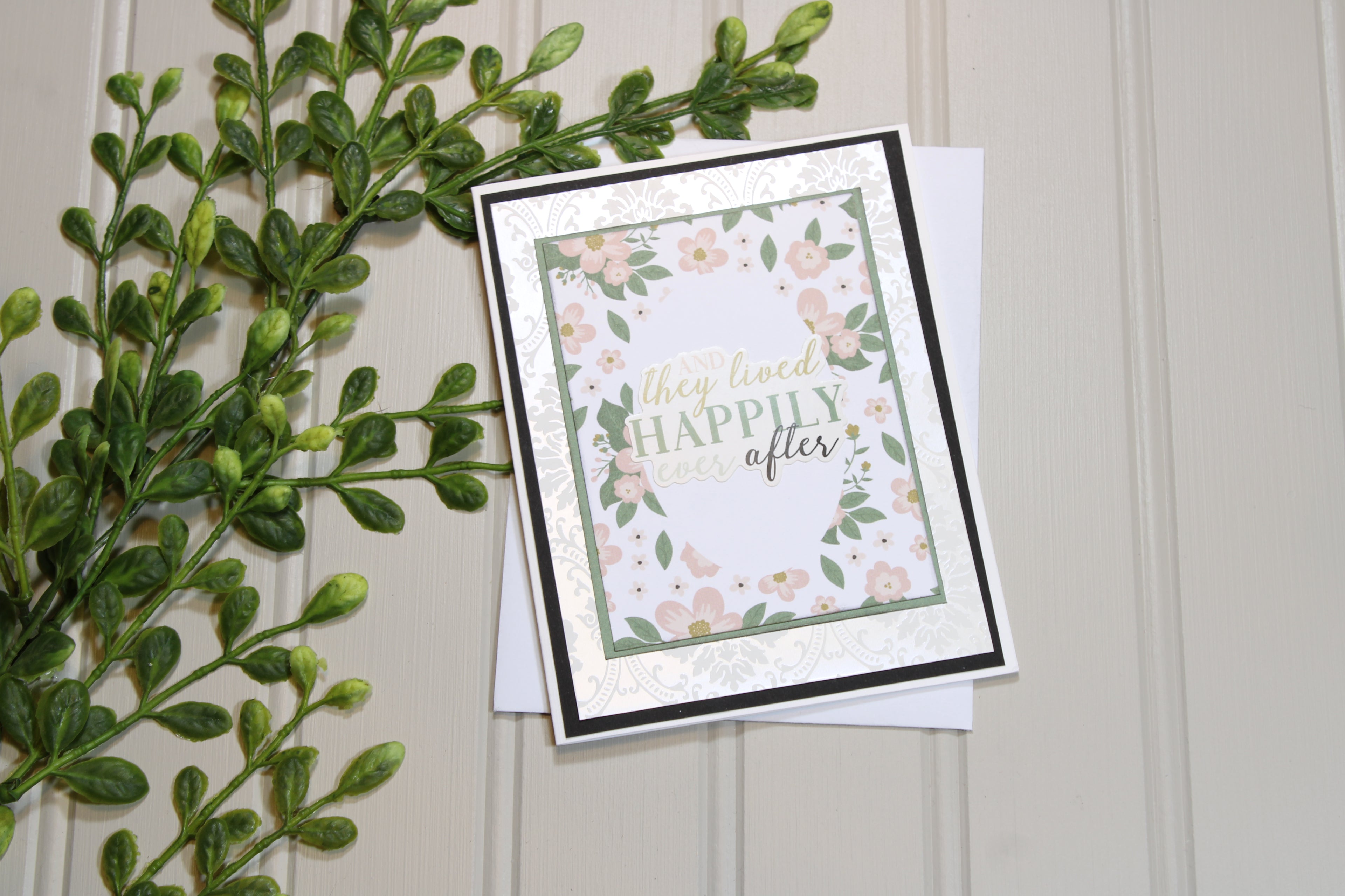 Handmade Wedding A2 Card - Happily Ever After
